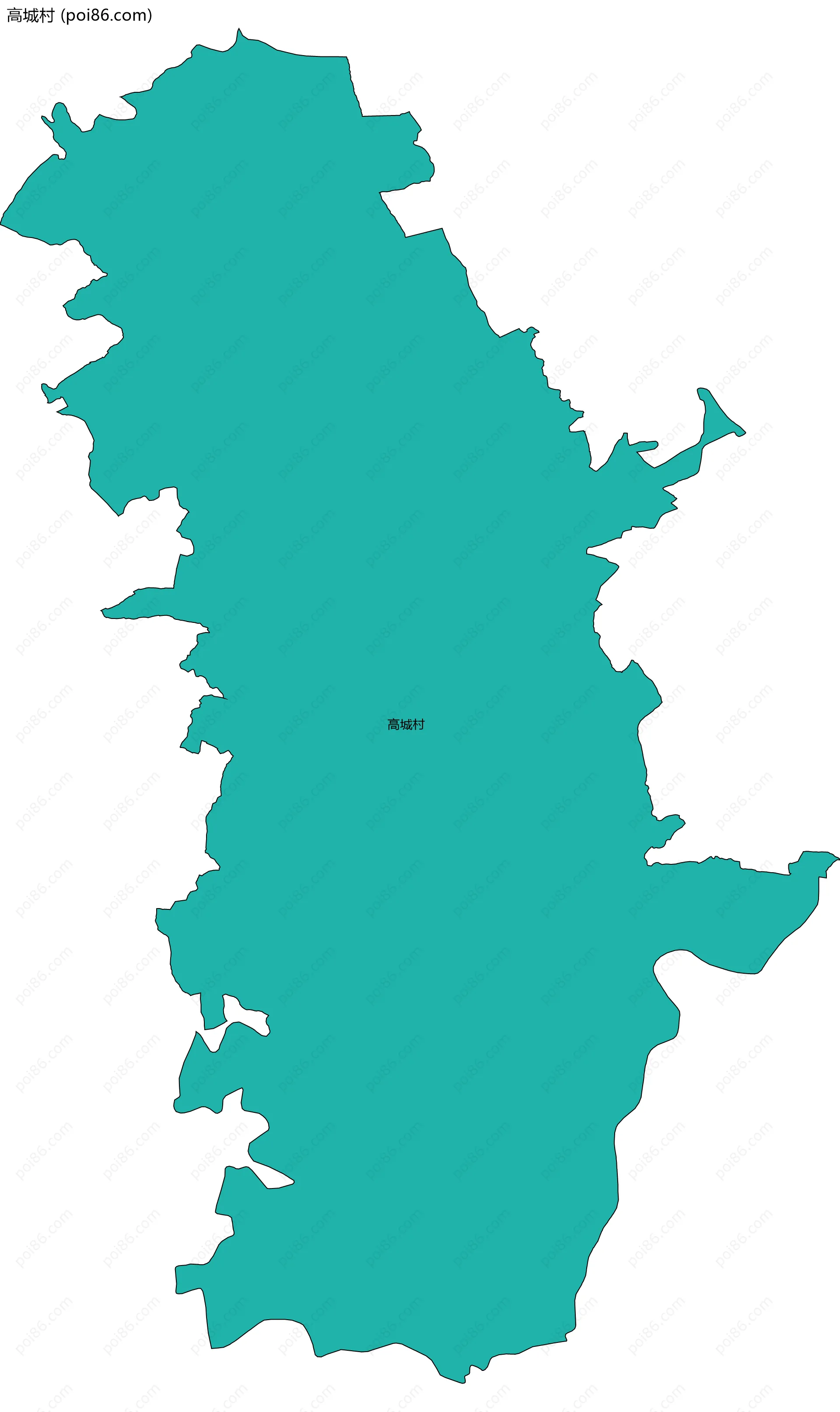 高城村边界地图