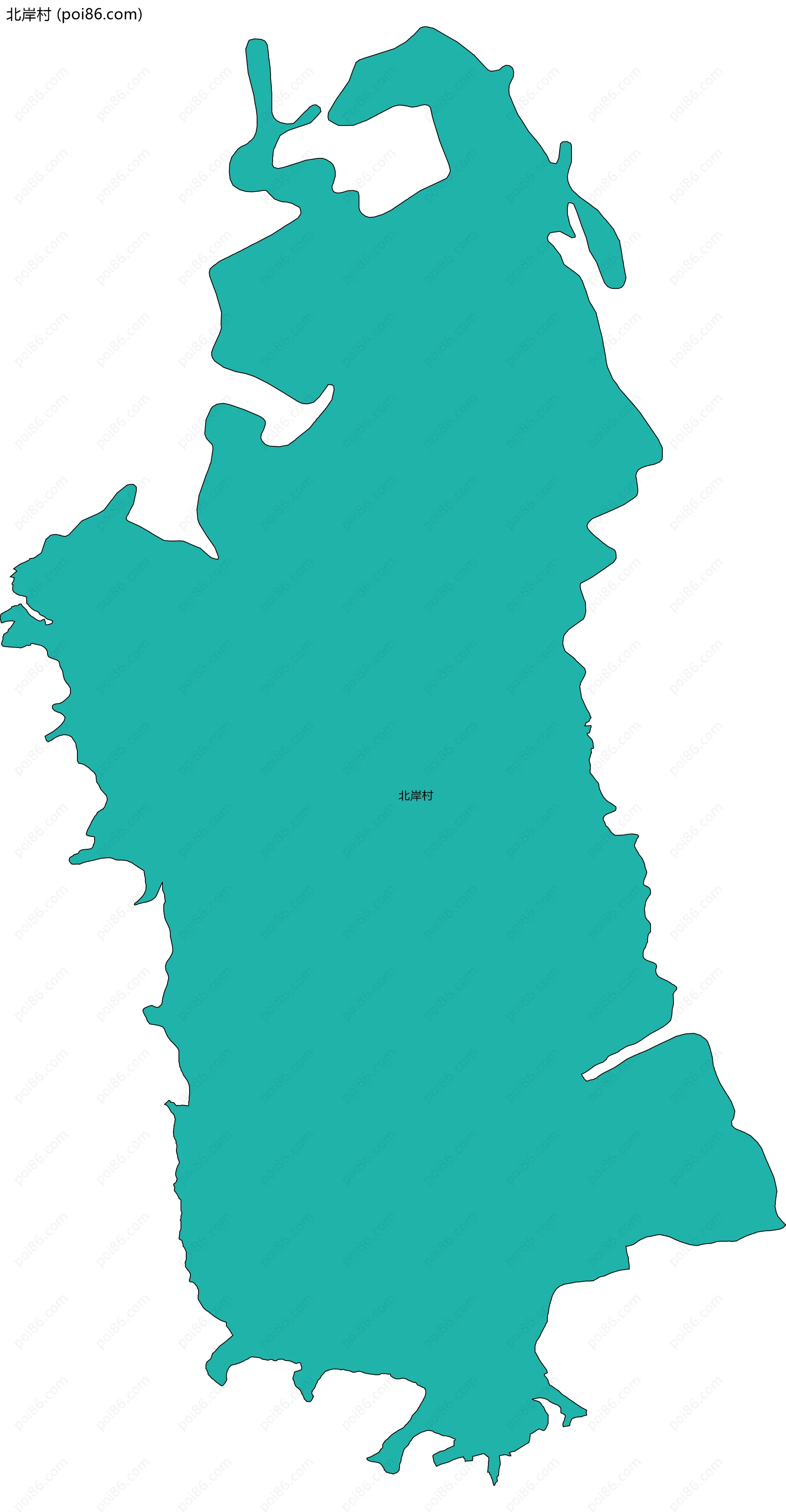 北岸村边界地图