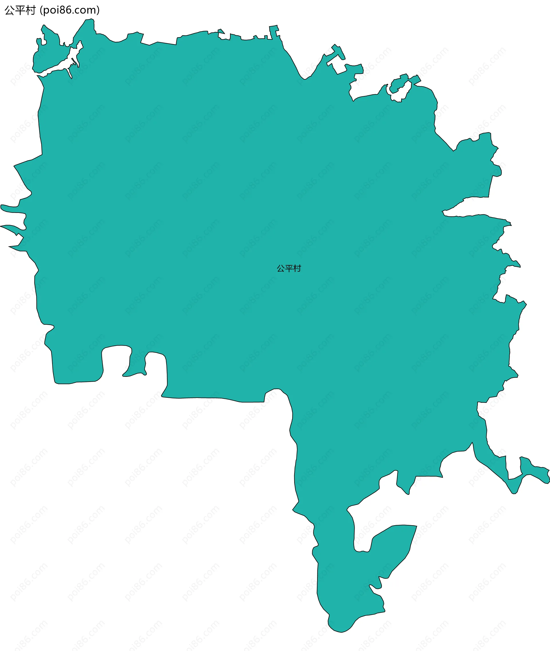 公平村边界地图