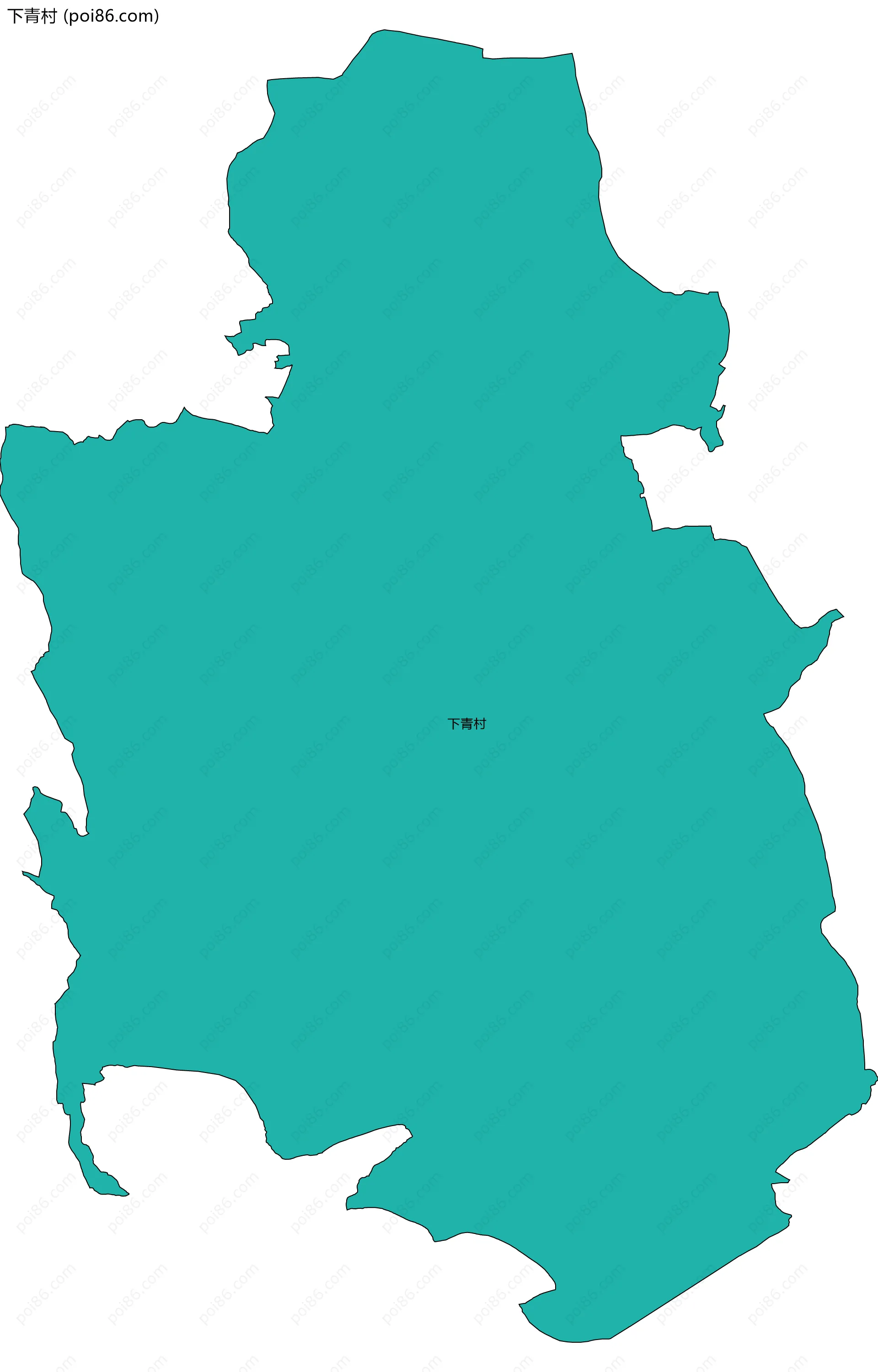 下青村边界地图