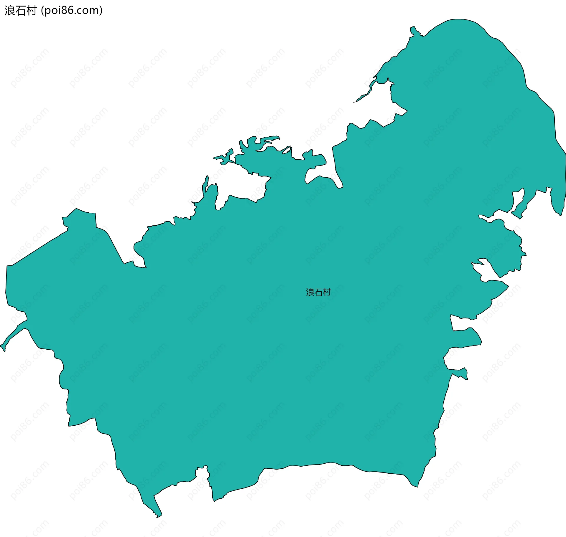 浪石村边界地图