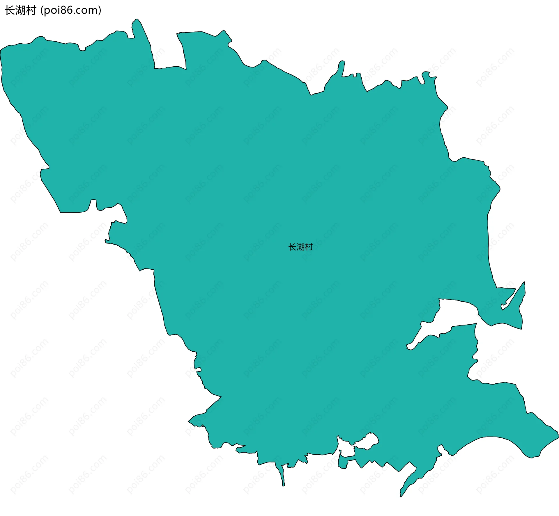 长湖村边界地图
