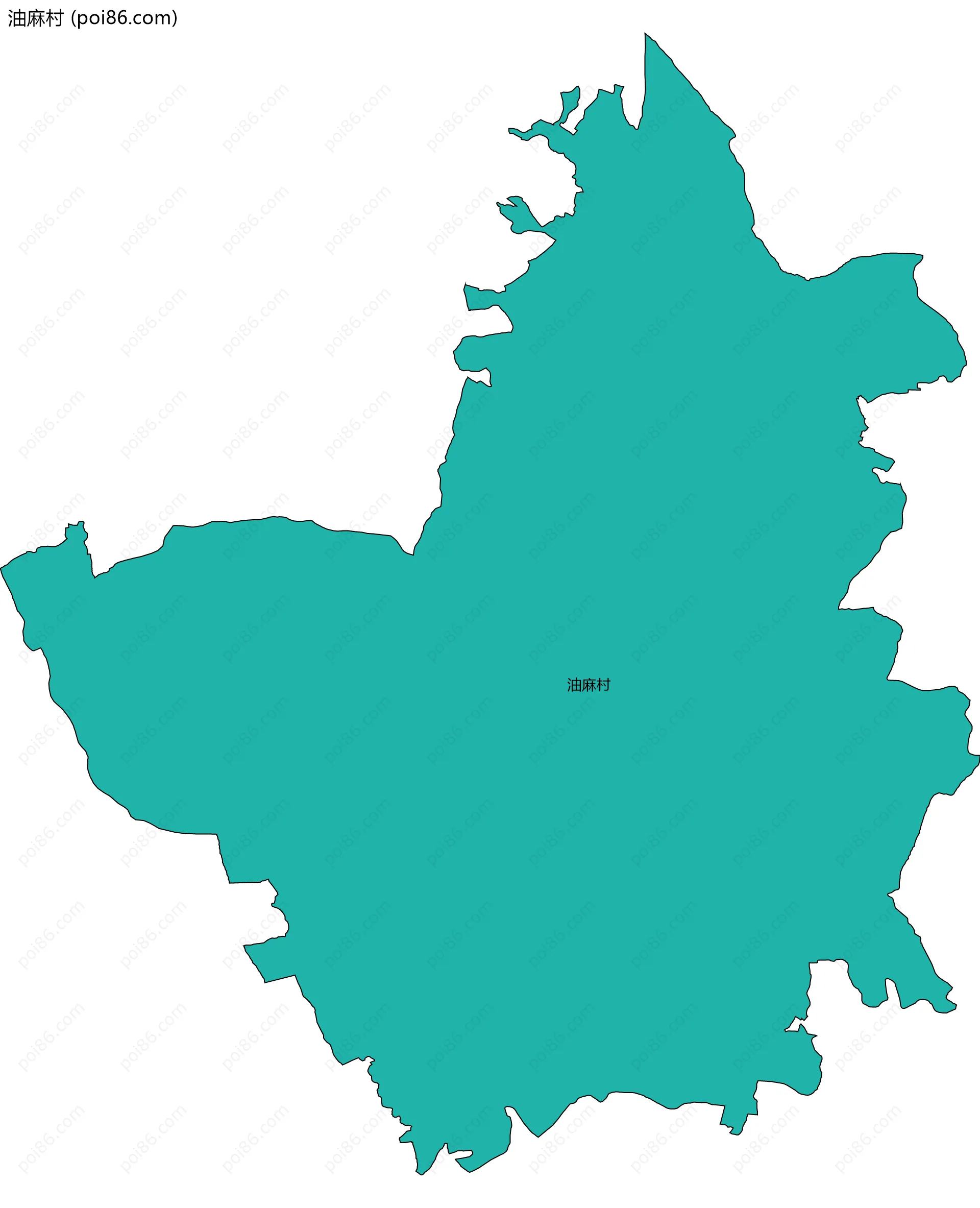 油麻村边界地图