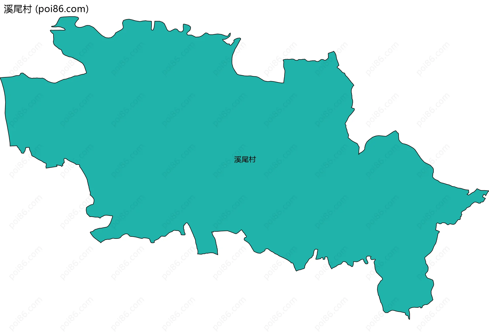 溪尾村边界地图