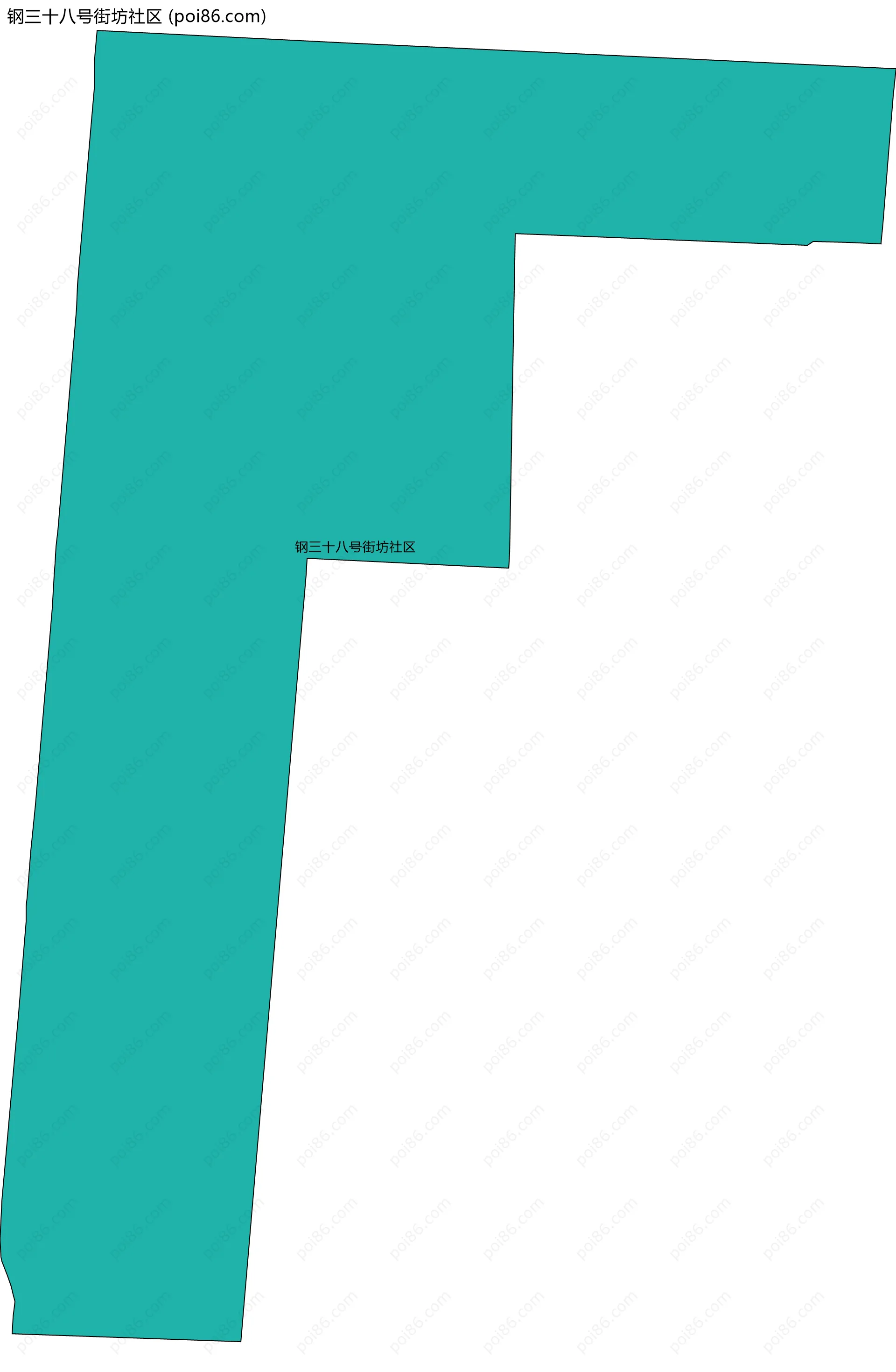 钢三十八号街坊社区边界地图