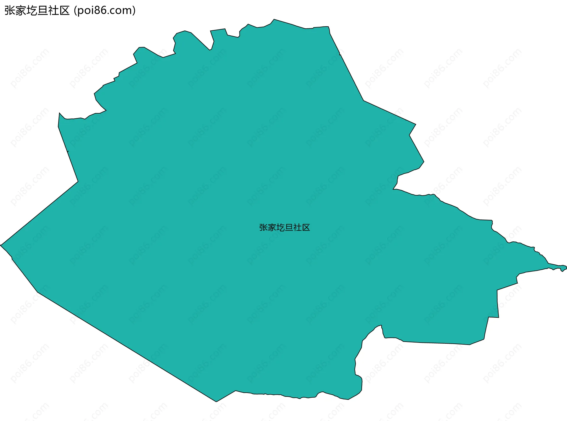 张家圪旦社区边界地图