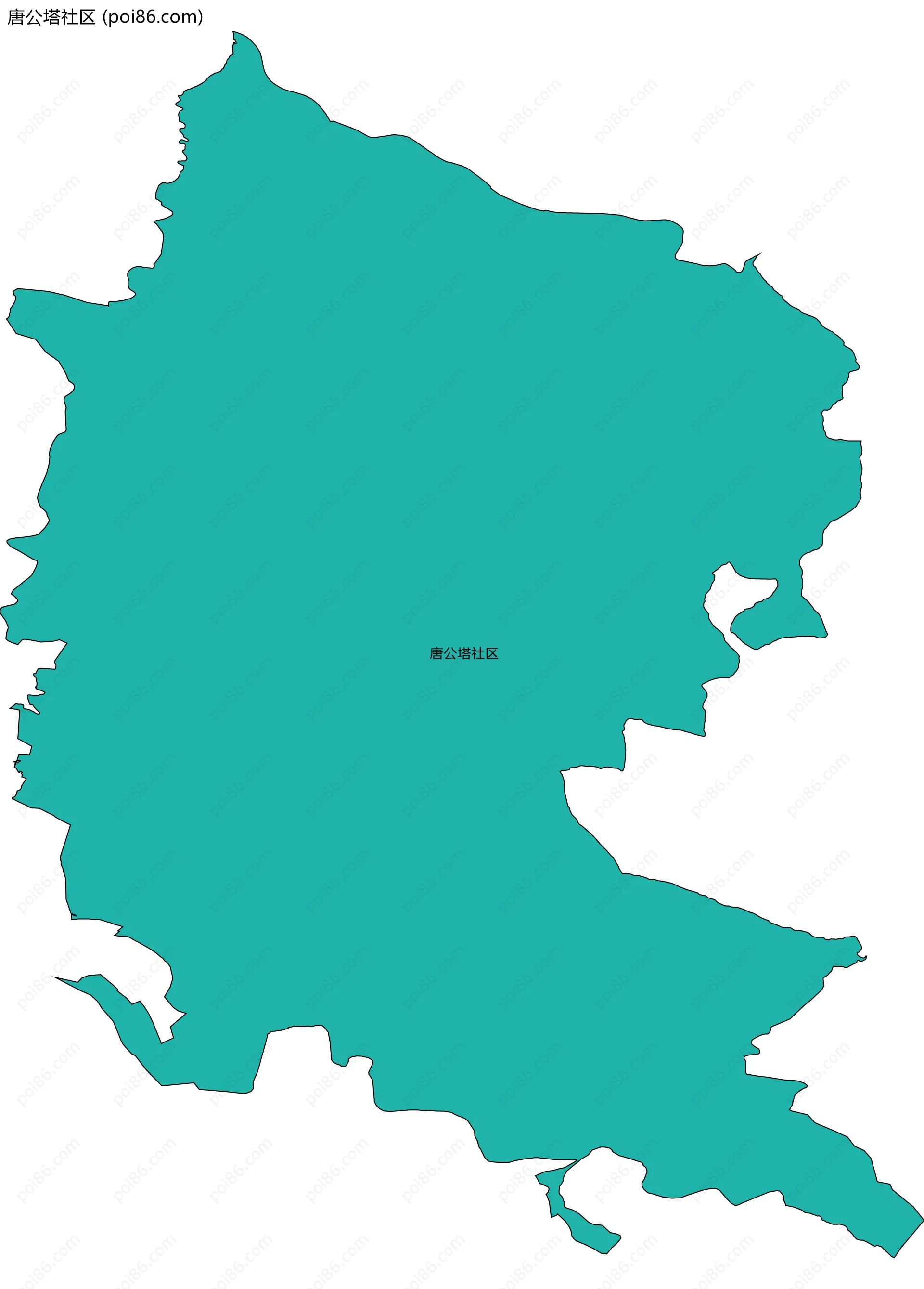 唐公塔社区边界地图