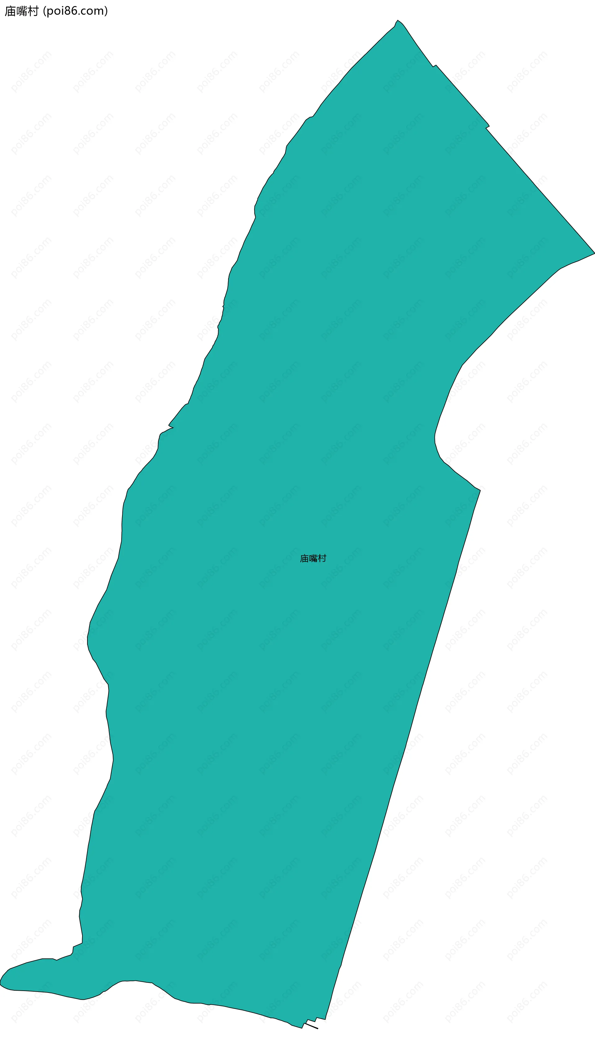 庙嘴村边界地图