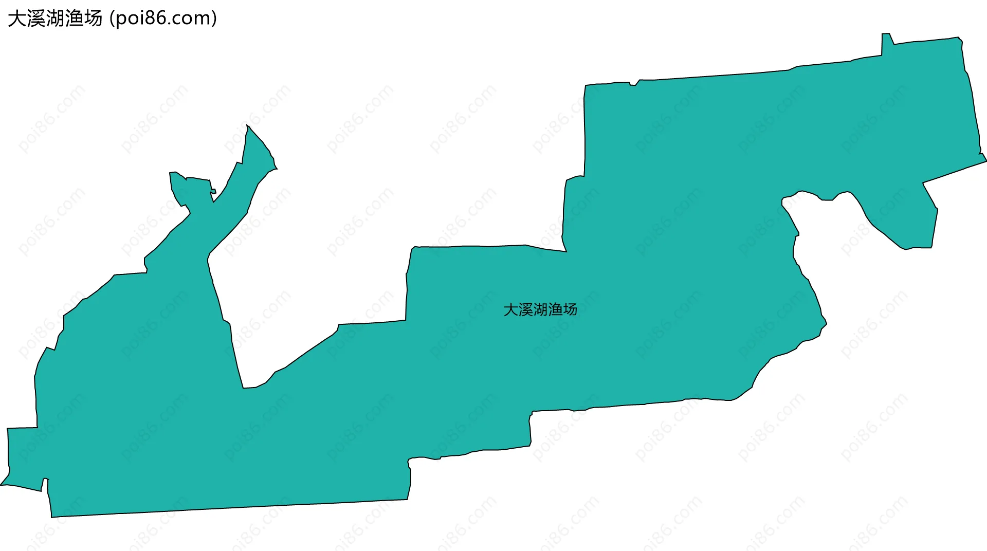 大溪湖渔场边界地图