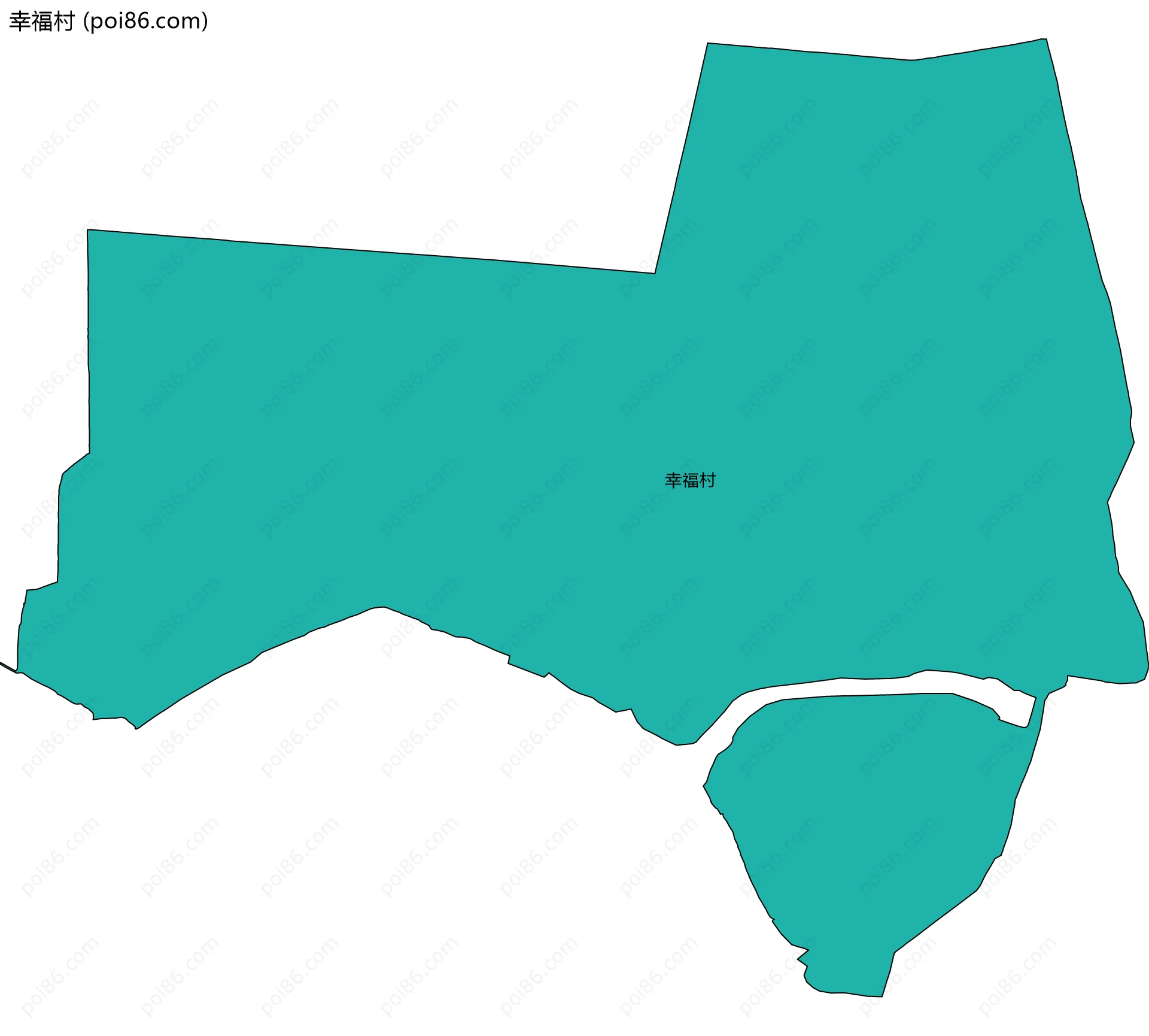 幸福村边界地图