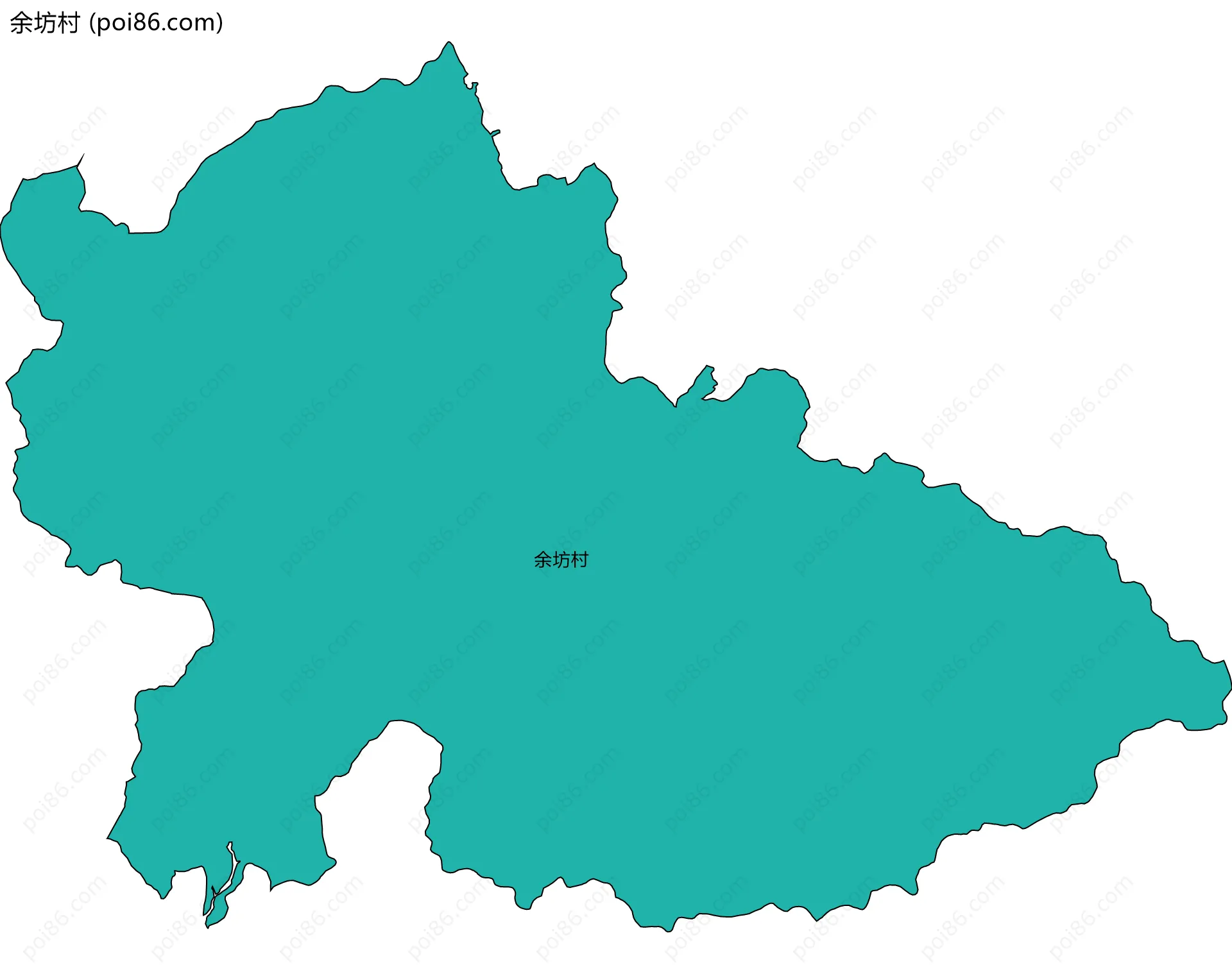 余坊村边界地图