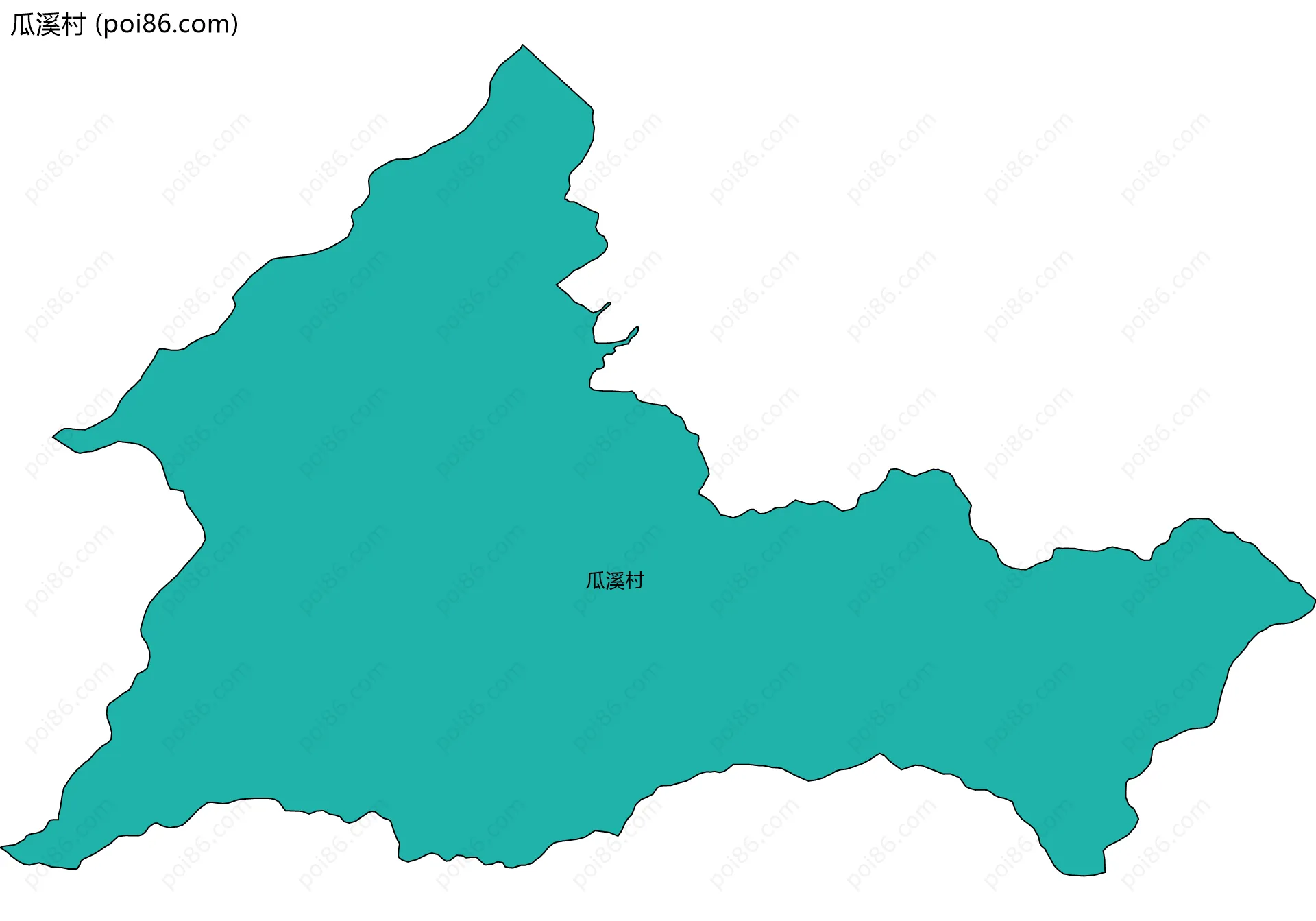 瓜溪村边界地图