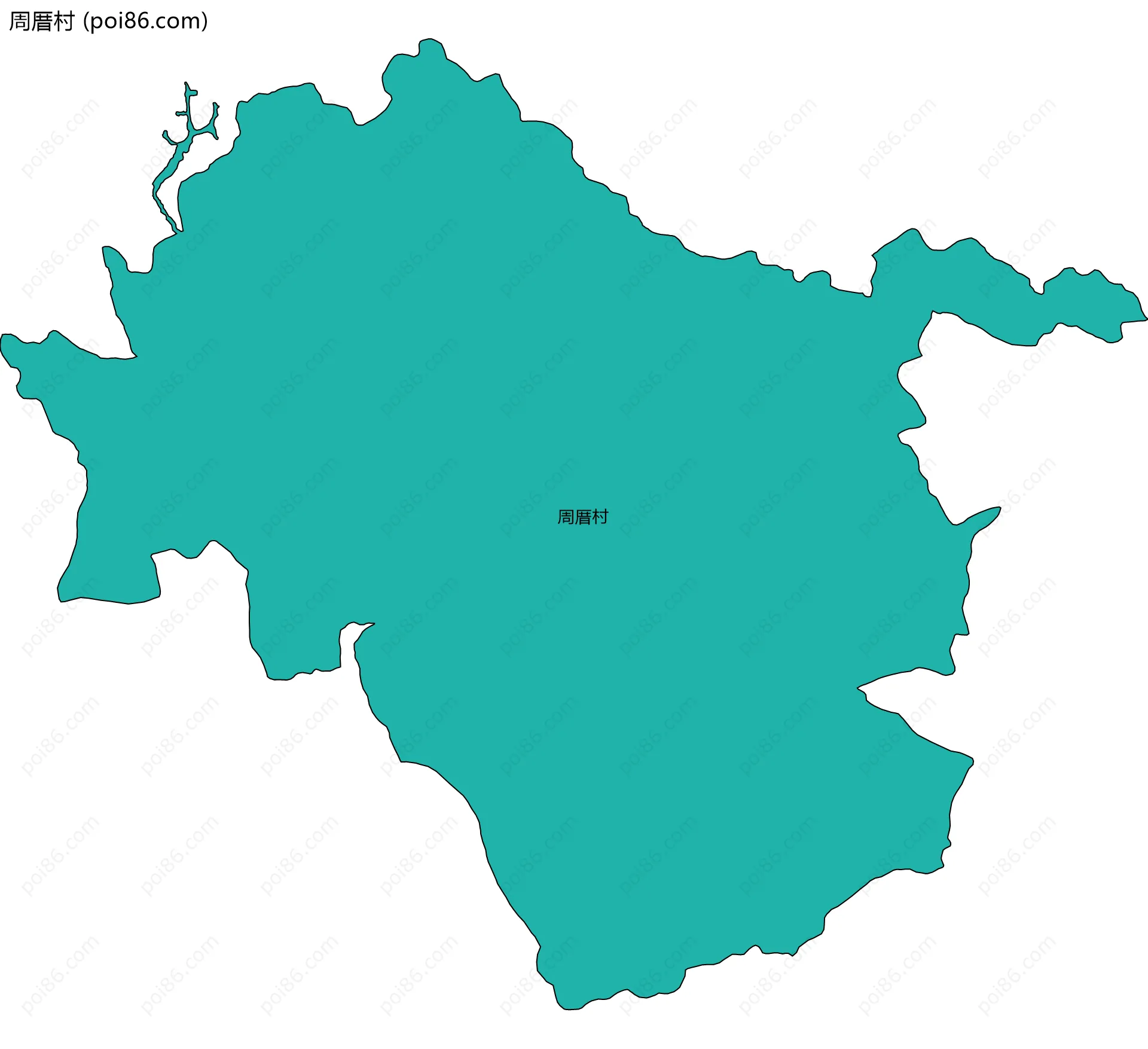 周厝村边界地图