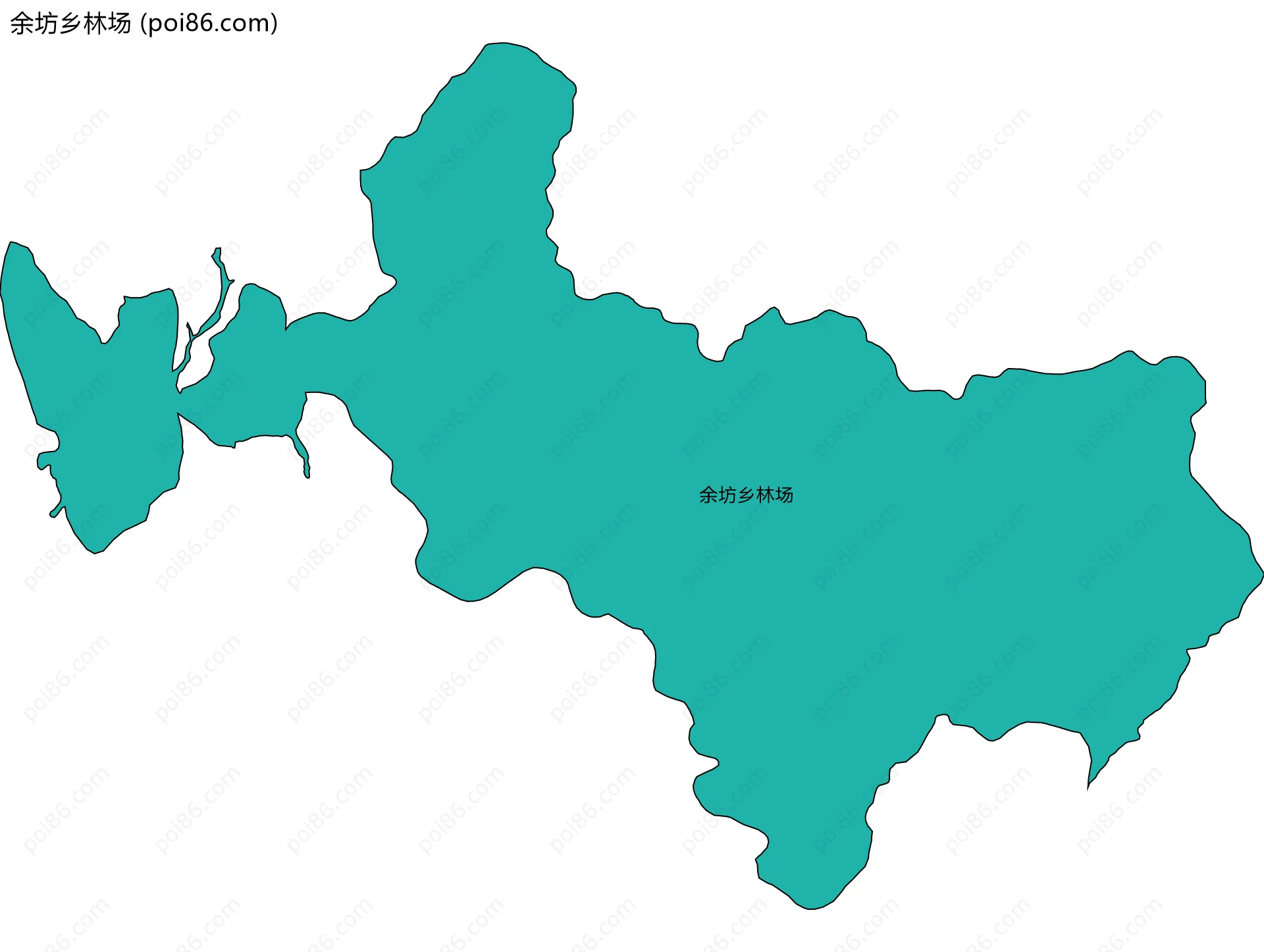 余坊乡林场边界地图