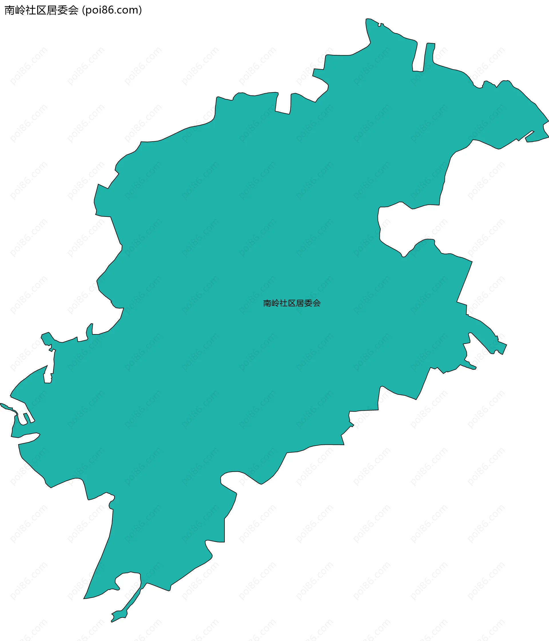 南岭社区居委会边界地图
