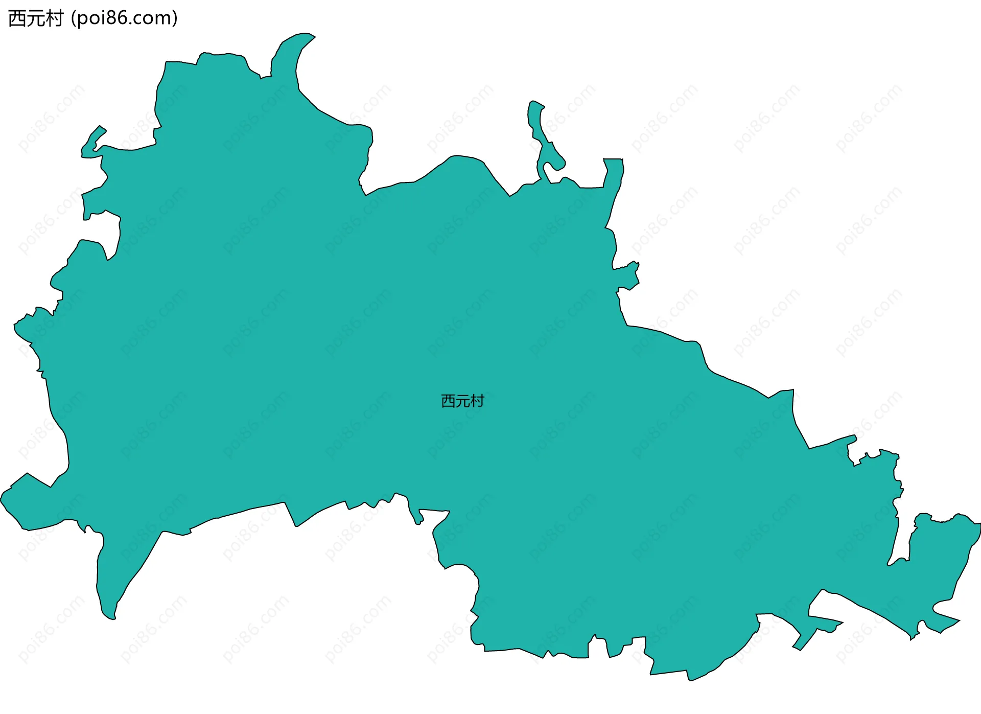 西元村边界地图