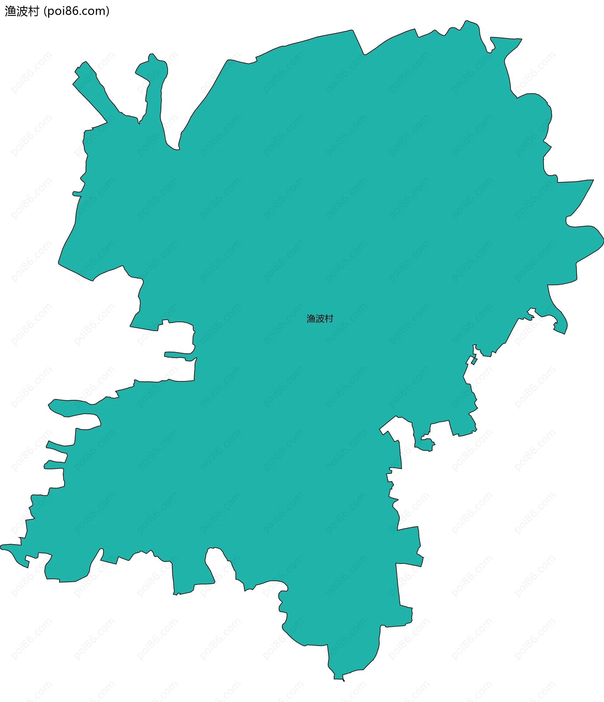 渔波村边界地图