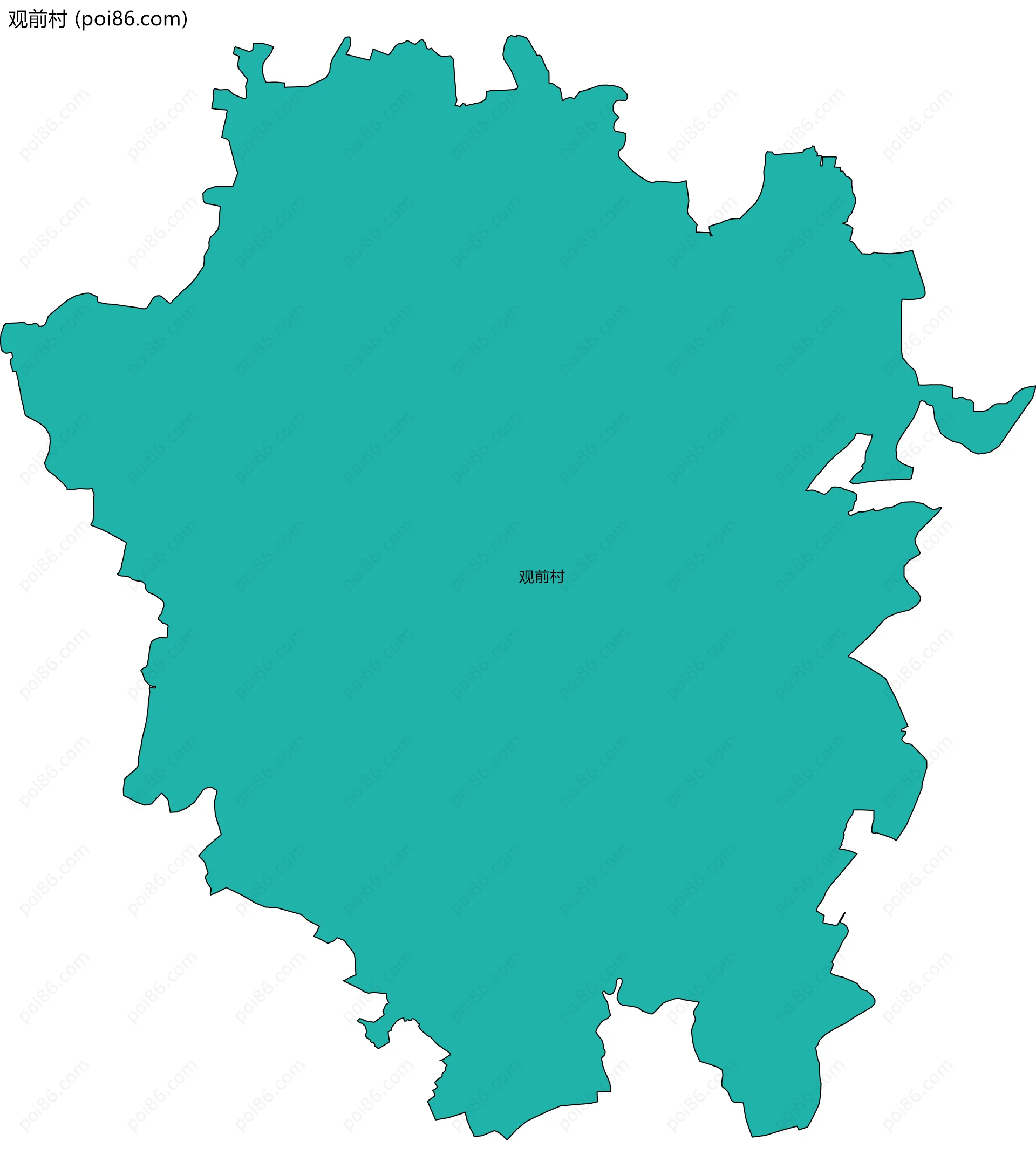 观前村边界地图