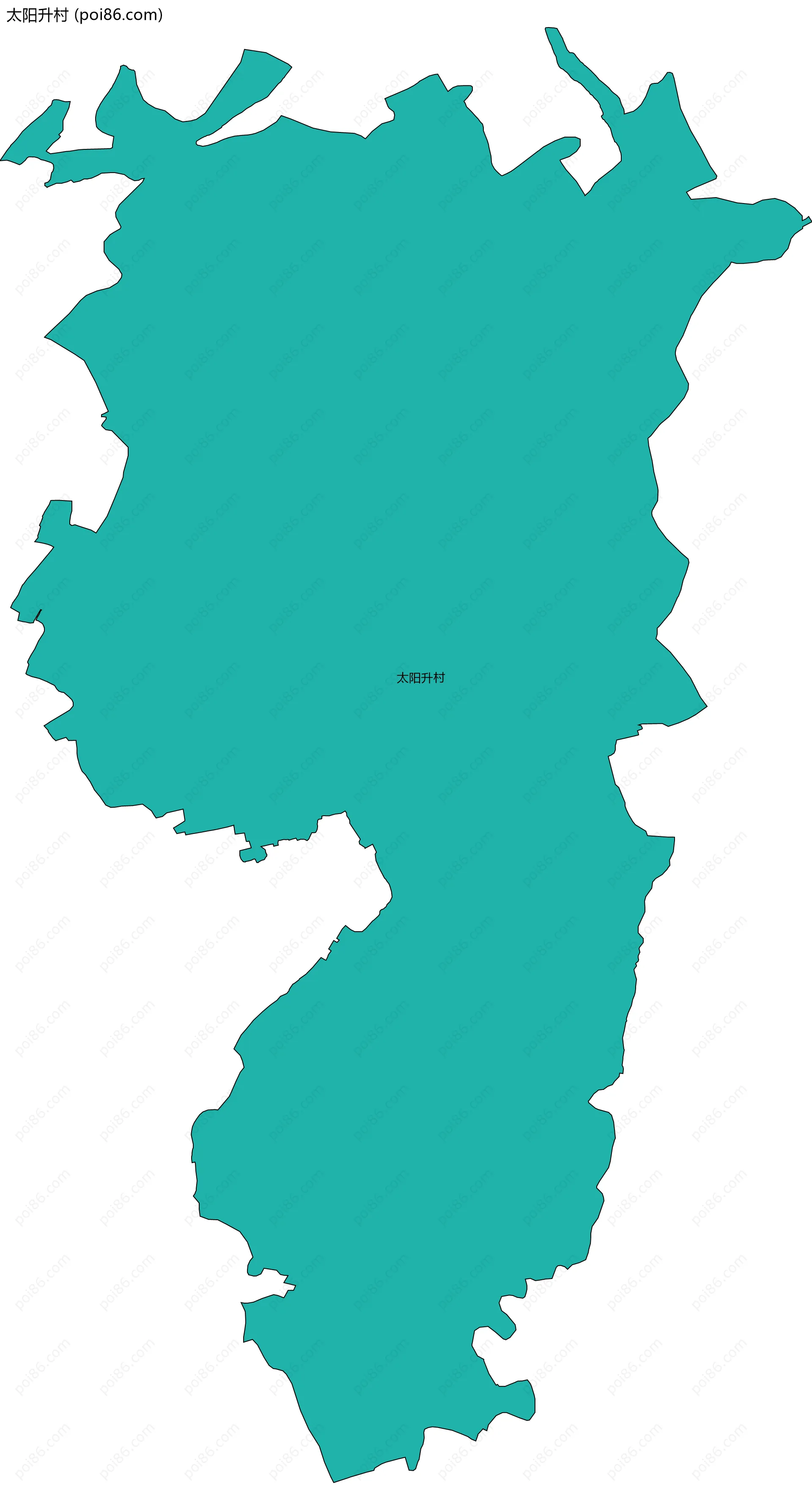 太阳升村边界地图