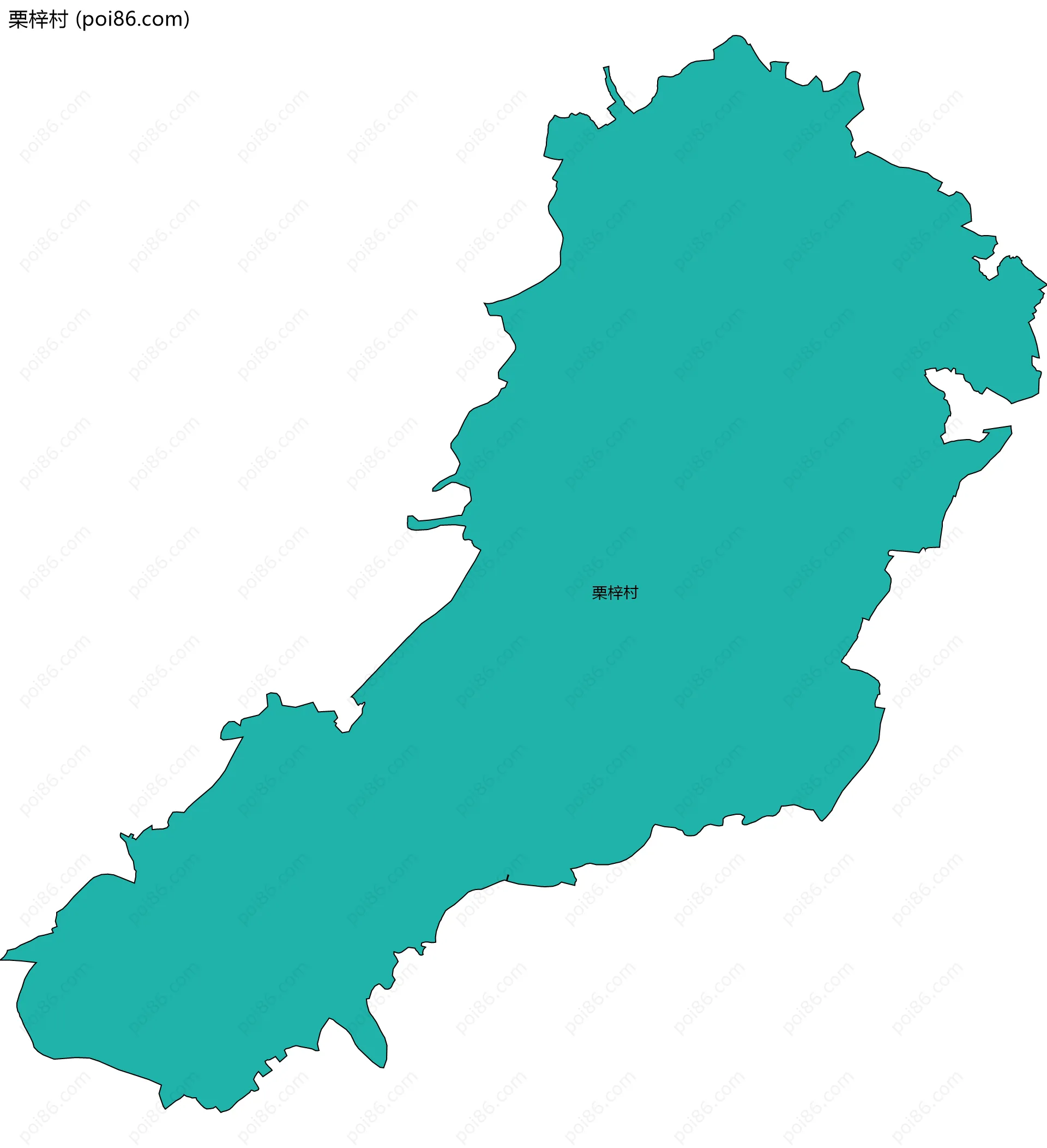 栗梓村边界地图