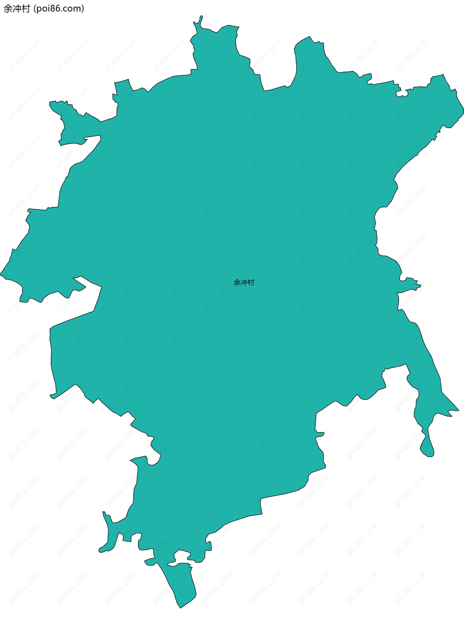 余冲村边界地图