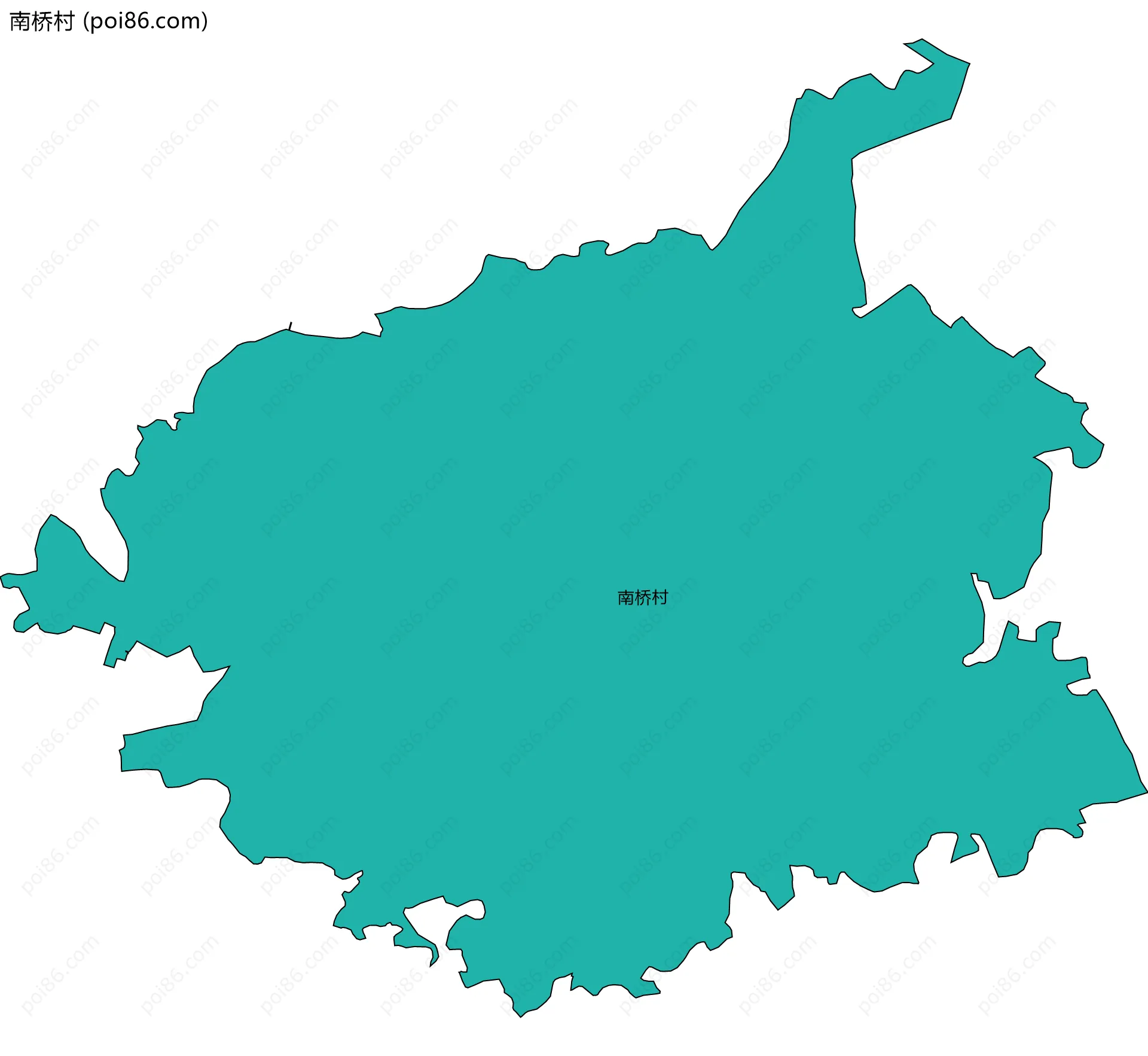 南桥村边界地图