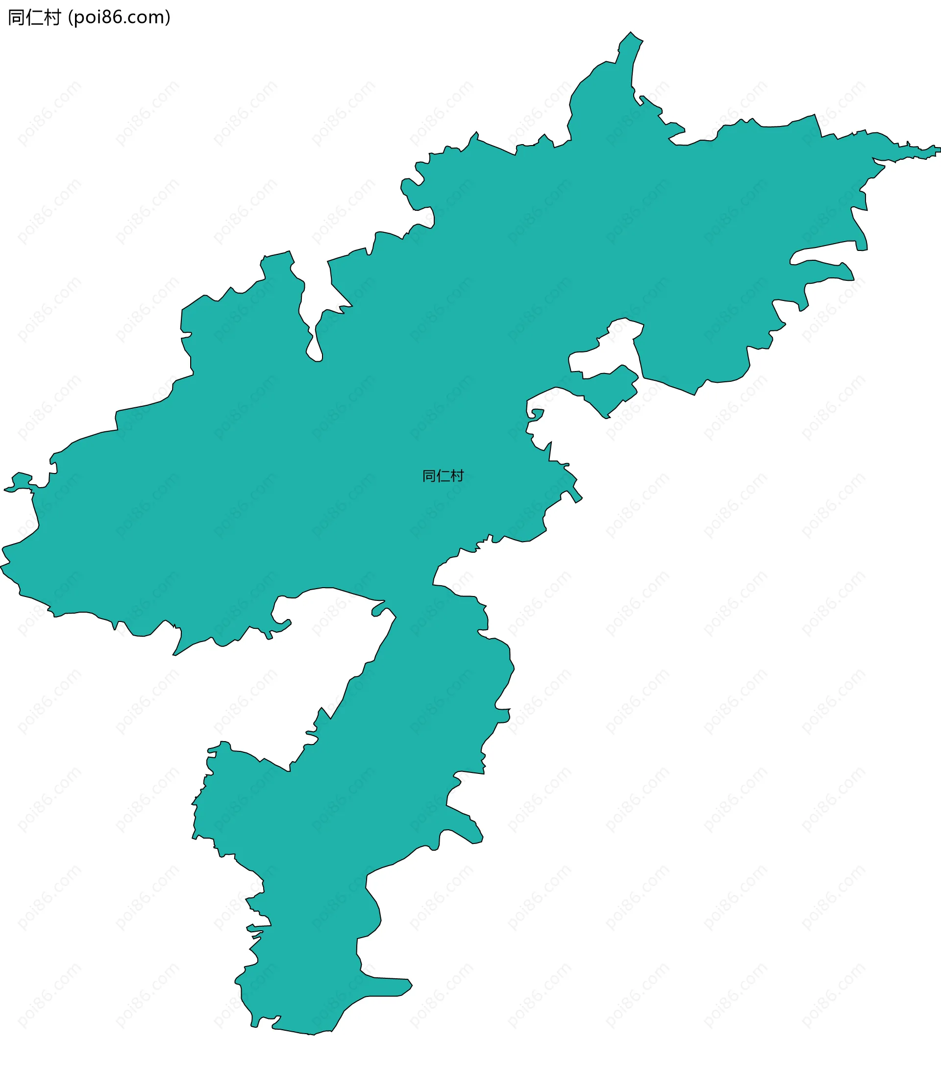 同仁村边界地图