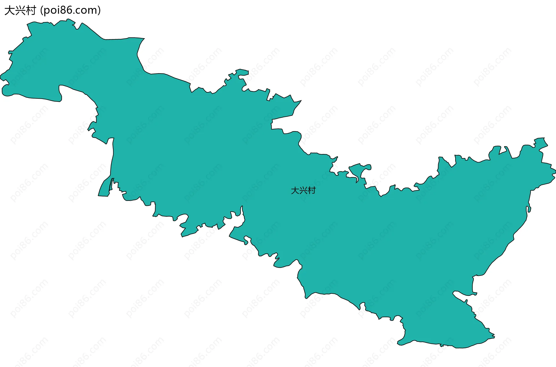 大兴村边界地图