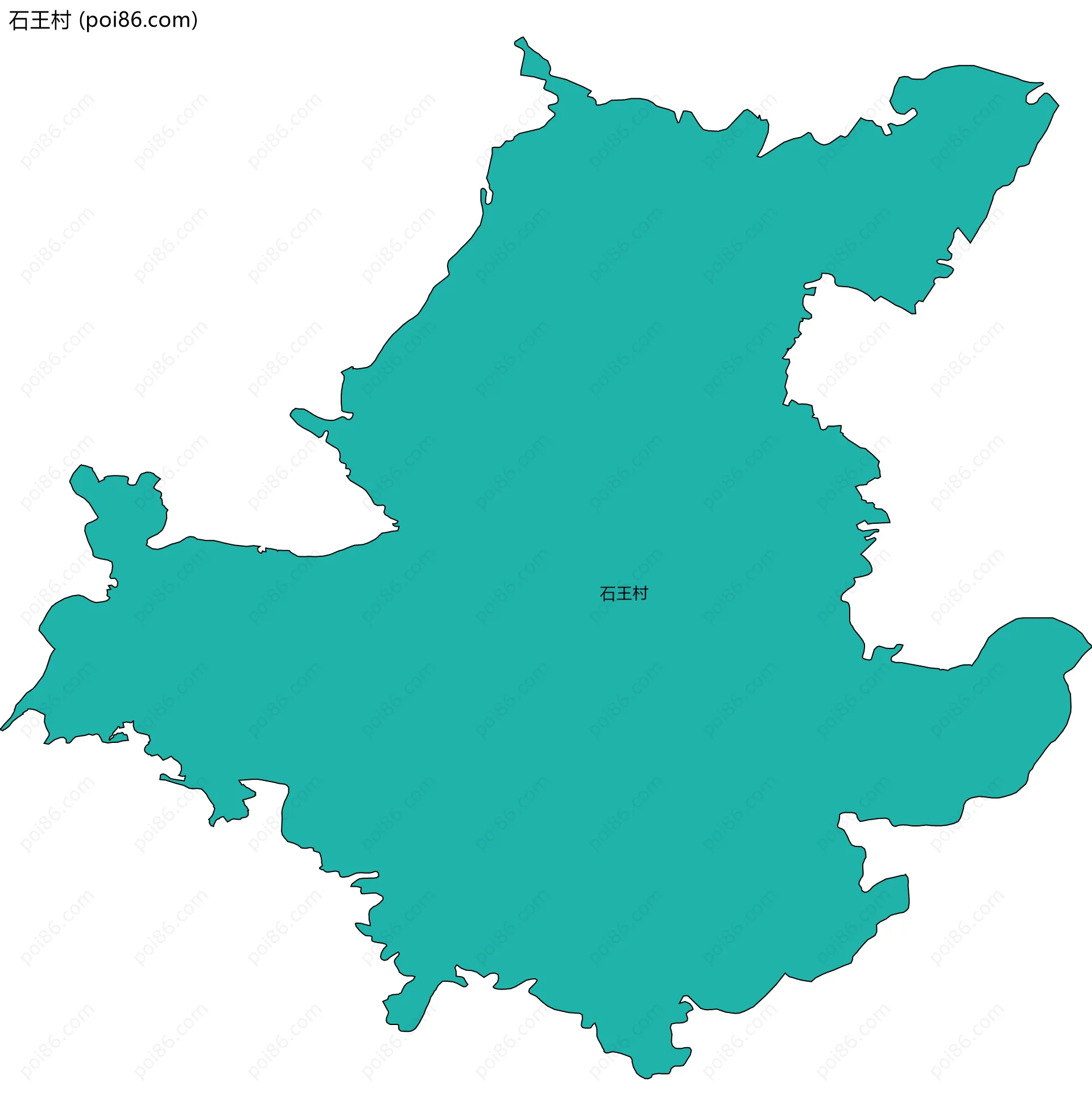 石王村边界地图