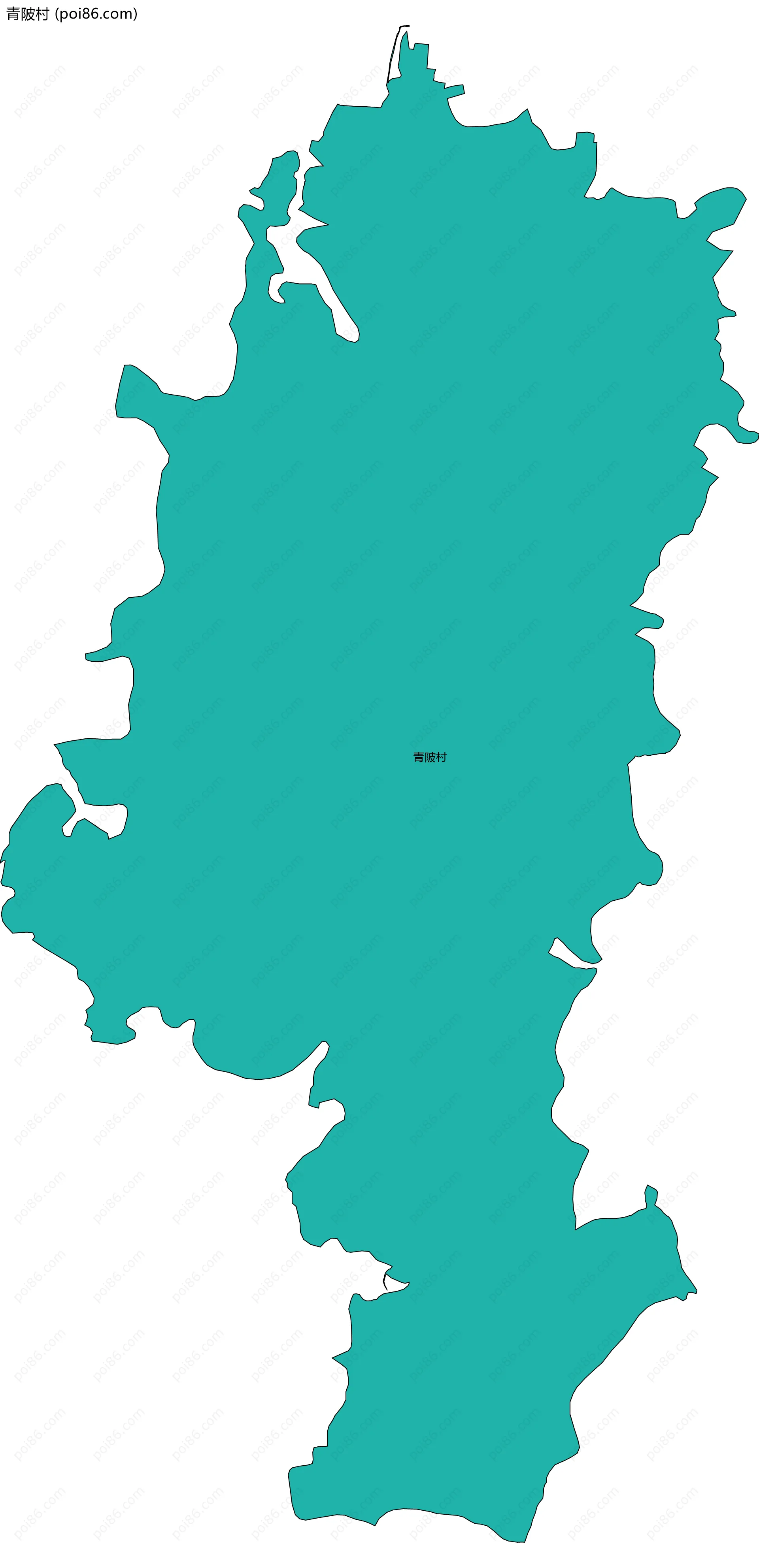 青陂村边界地图