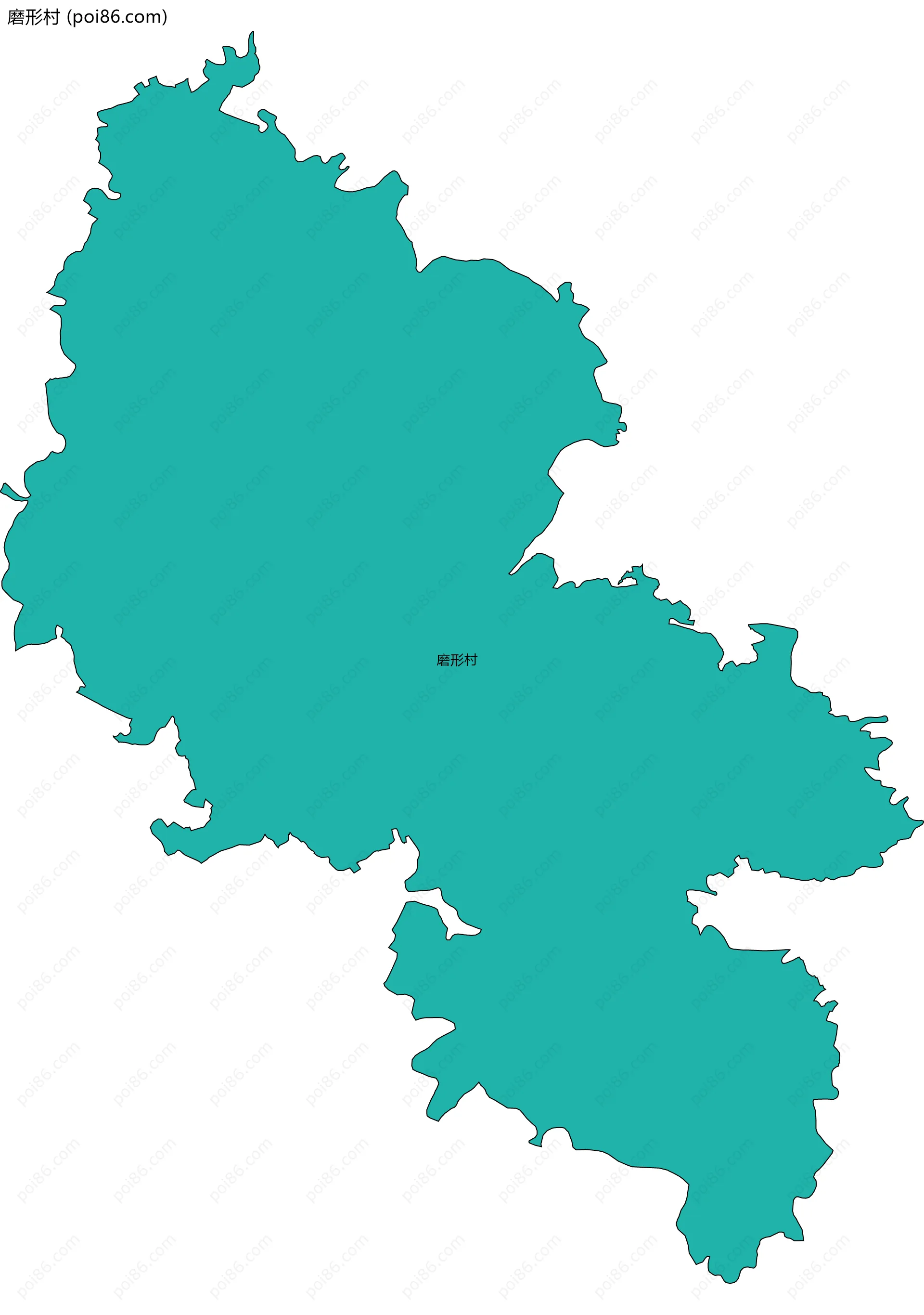 磨形村边界地图