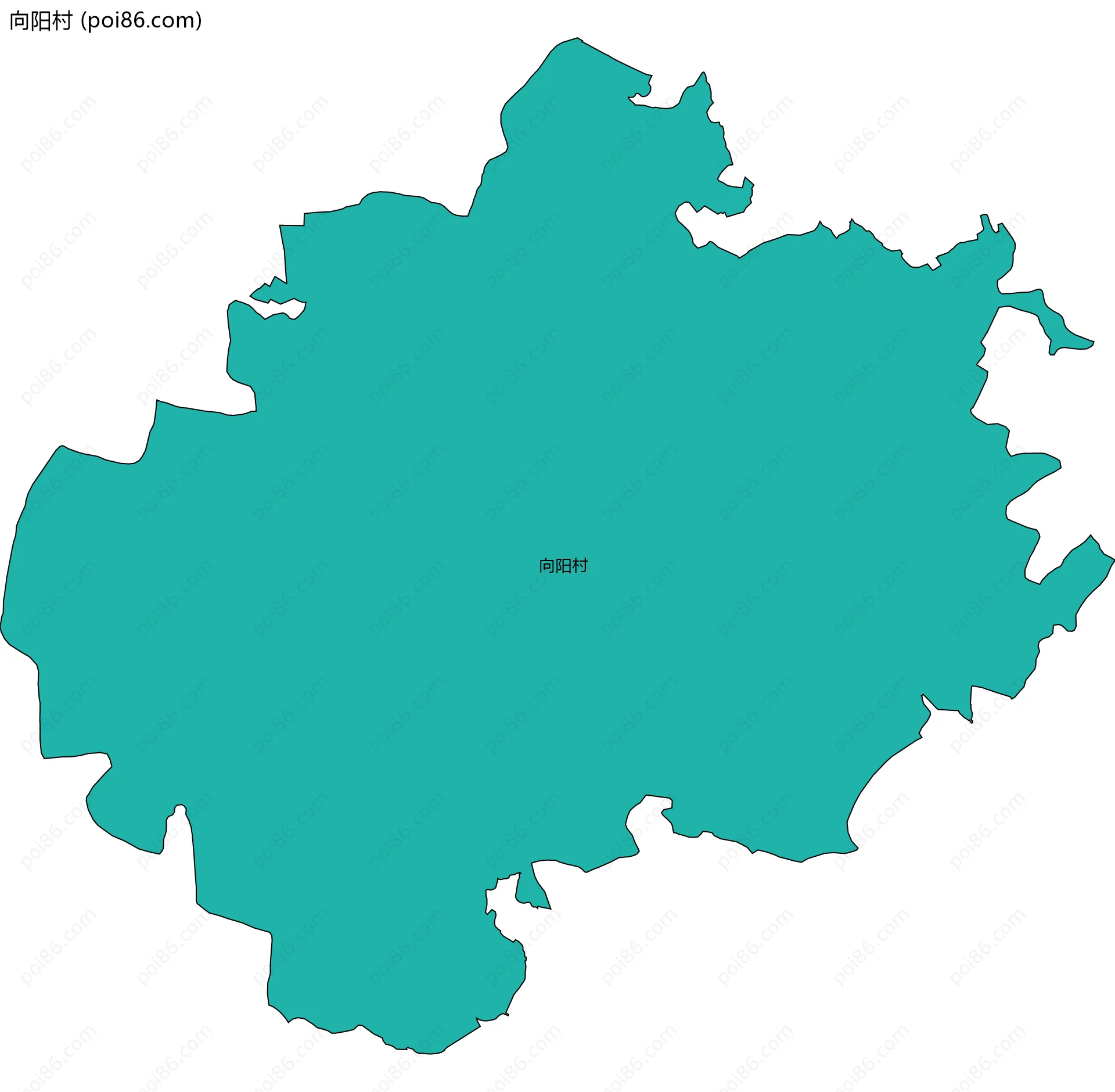 向阳村边界地图