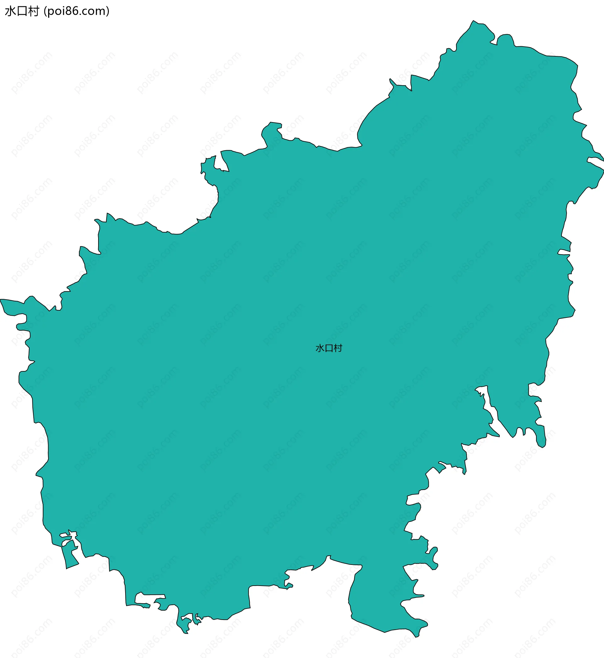 水口村边界地图