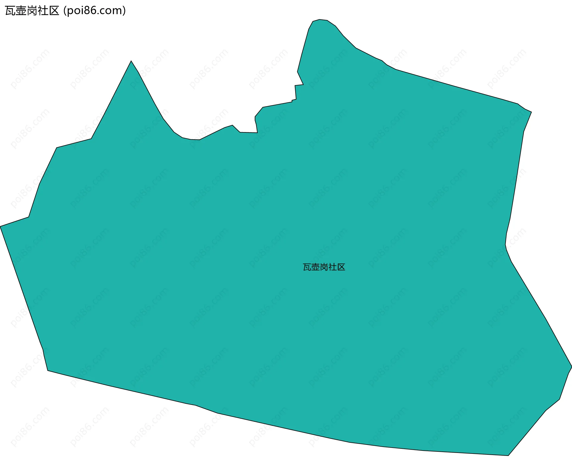 瓦壶岗社区边界地图