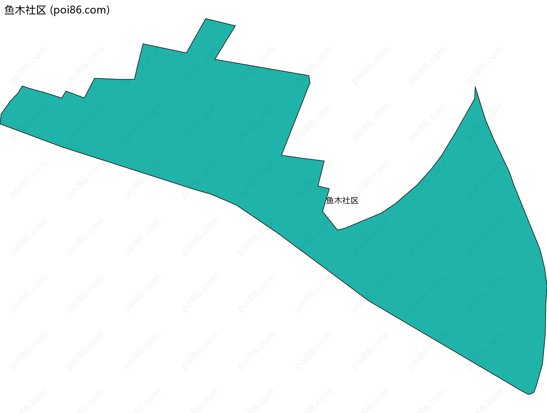 鱼木社区边界地图