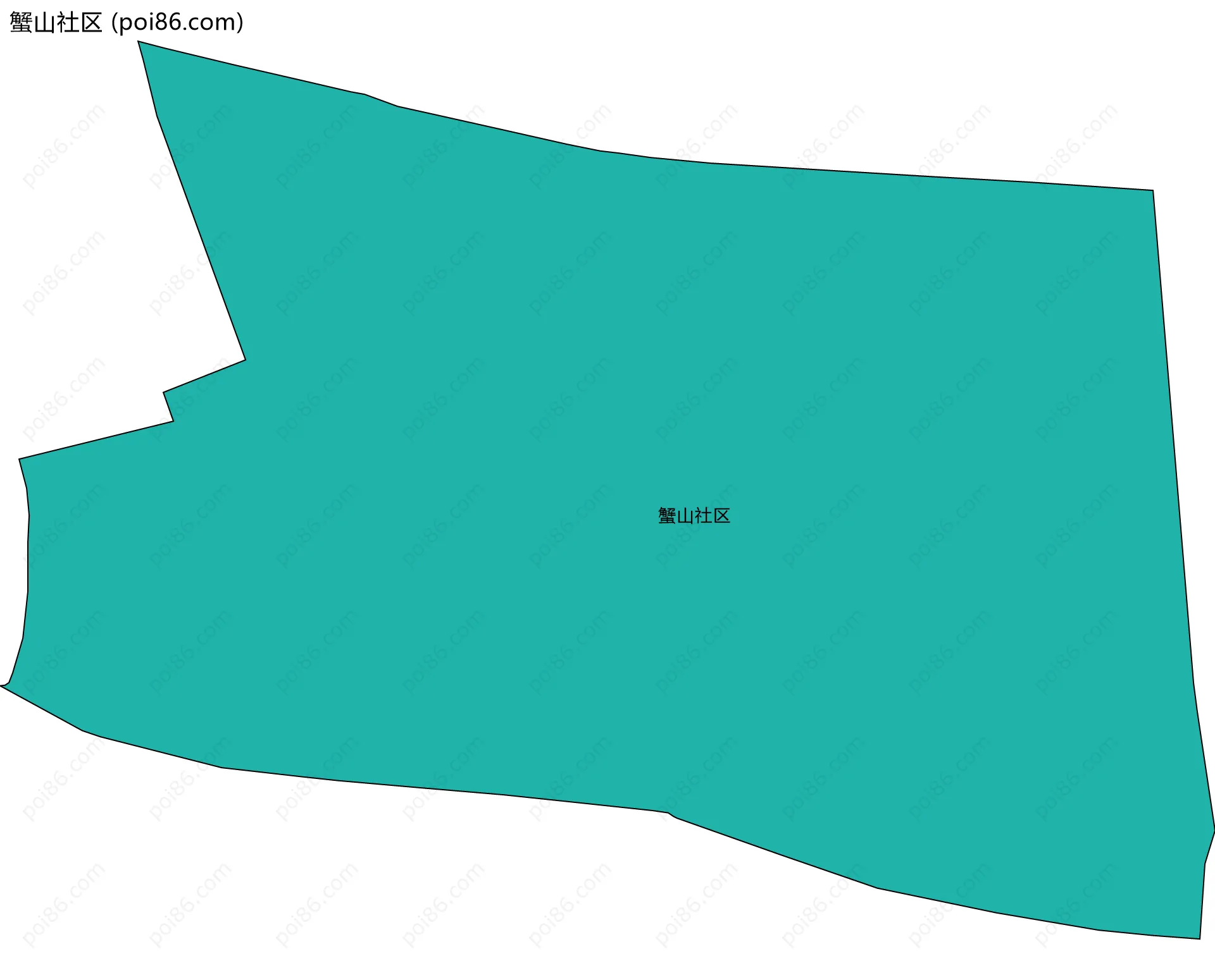 蟹山社区边界地图