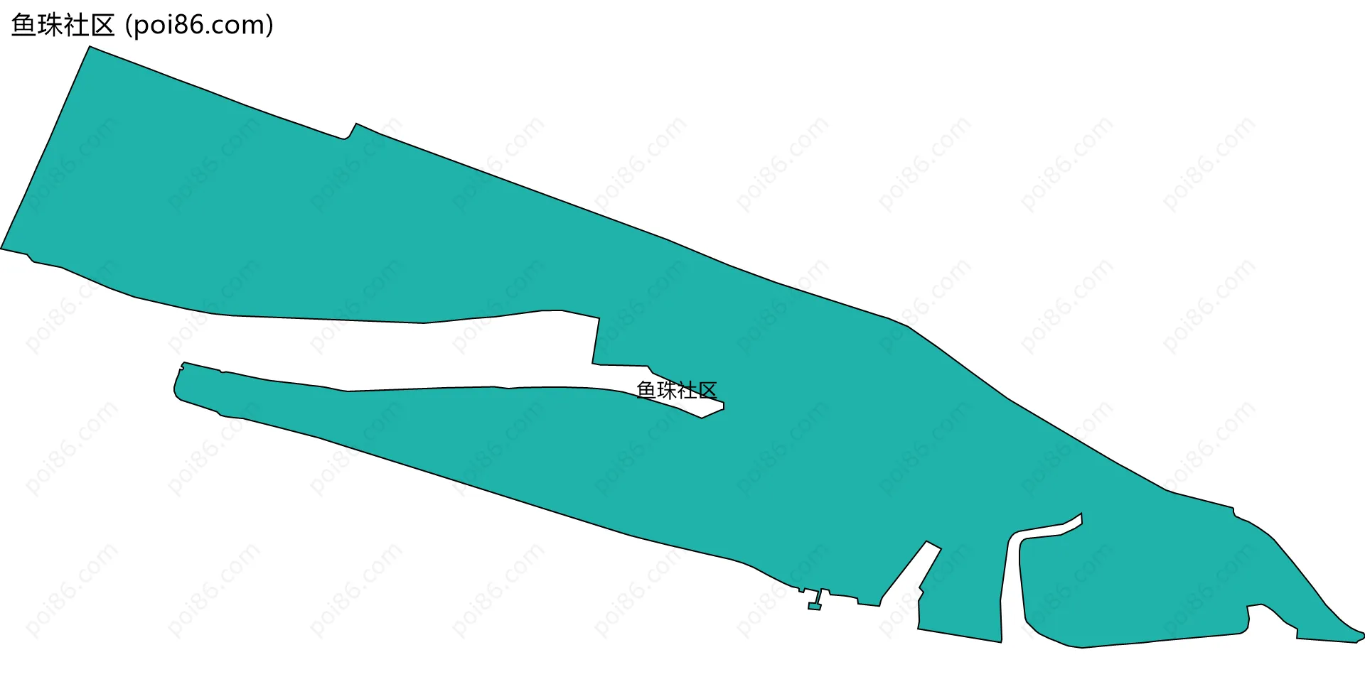 鱼珠社区边界地图