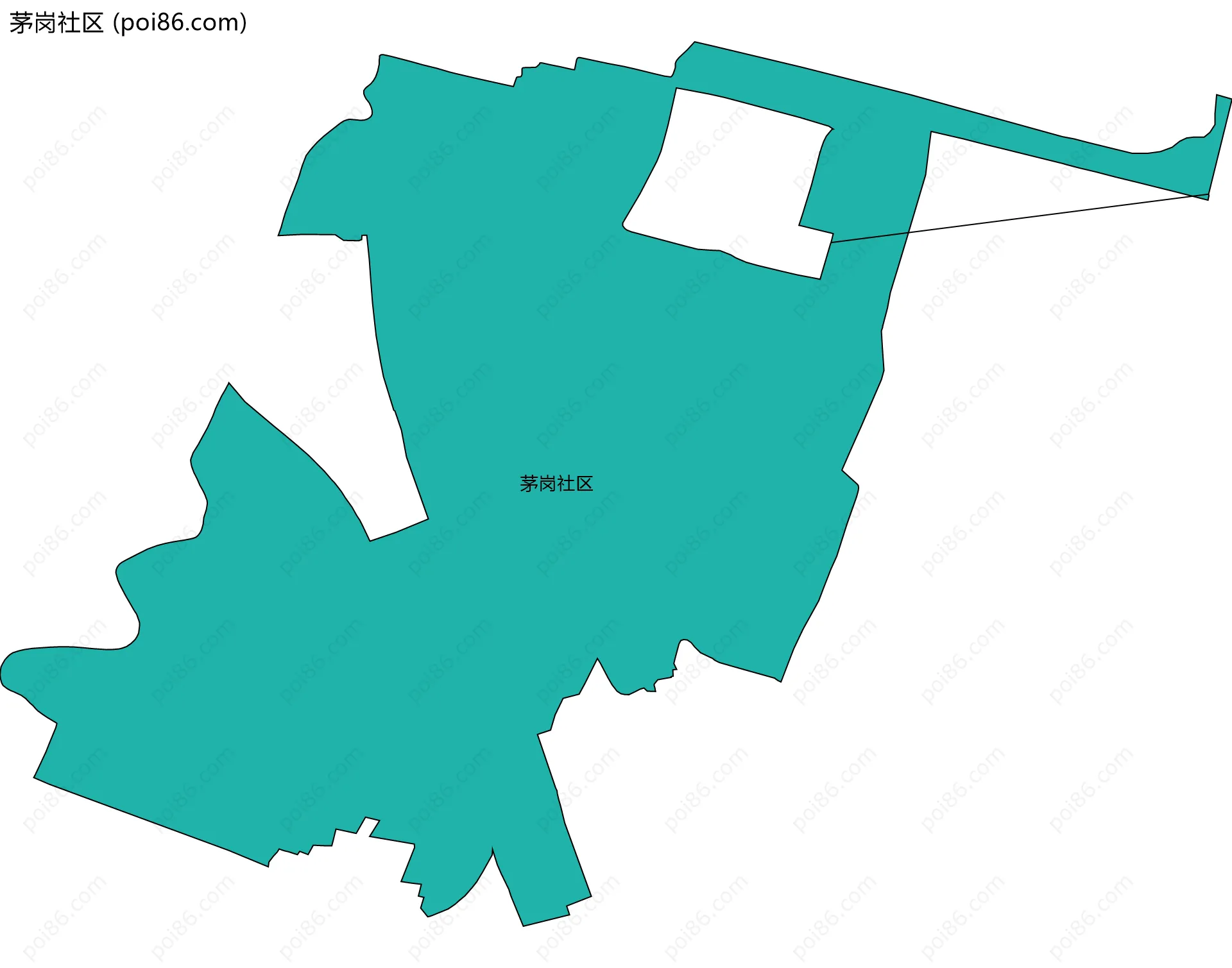 茅岗社区边界地图