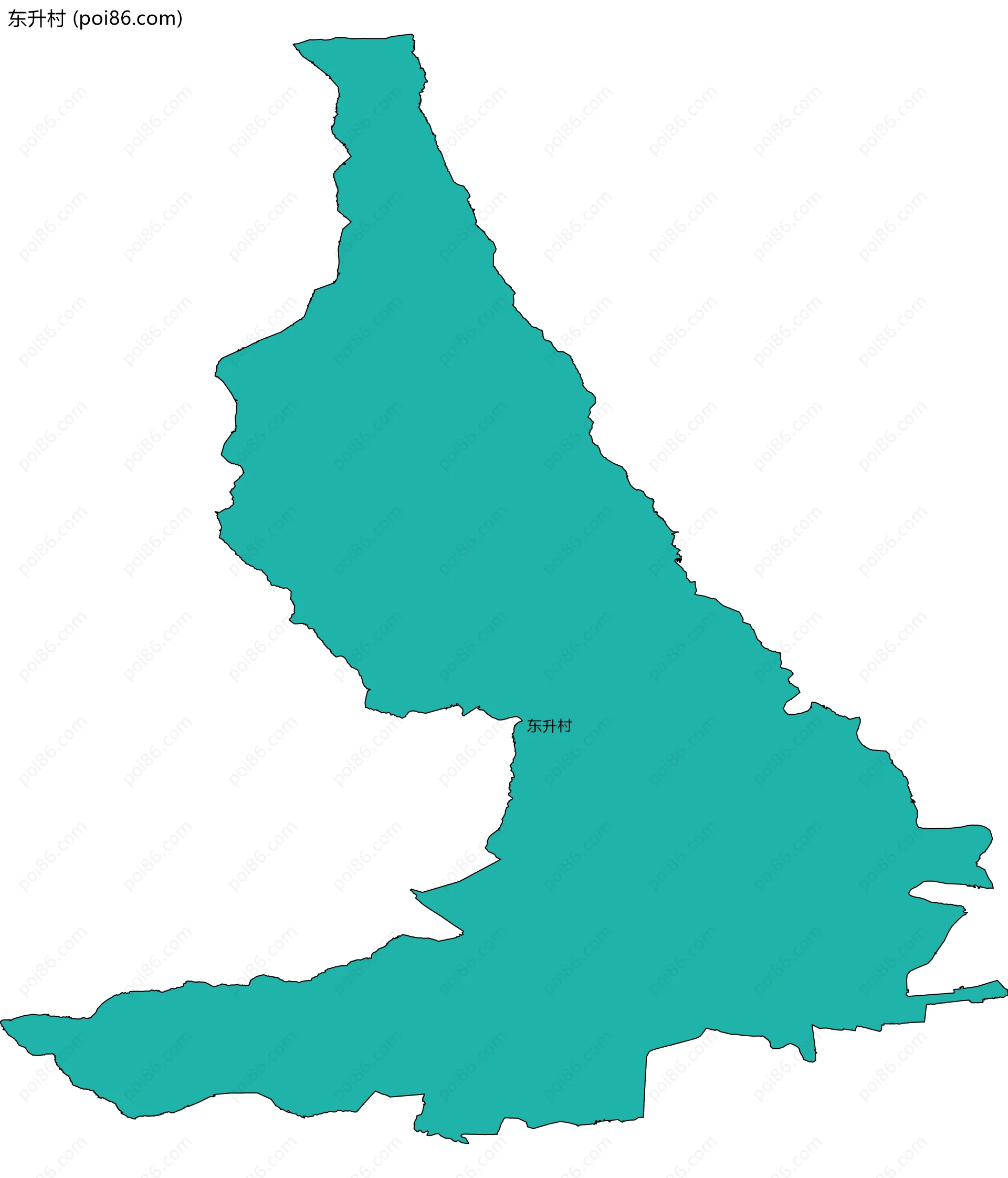 东升村边界地图