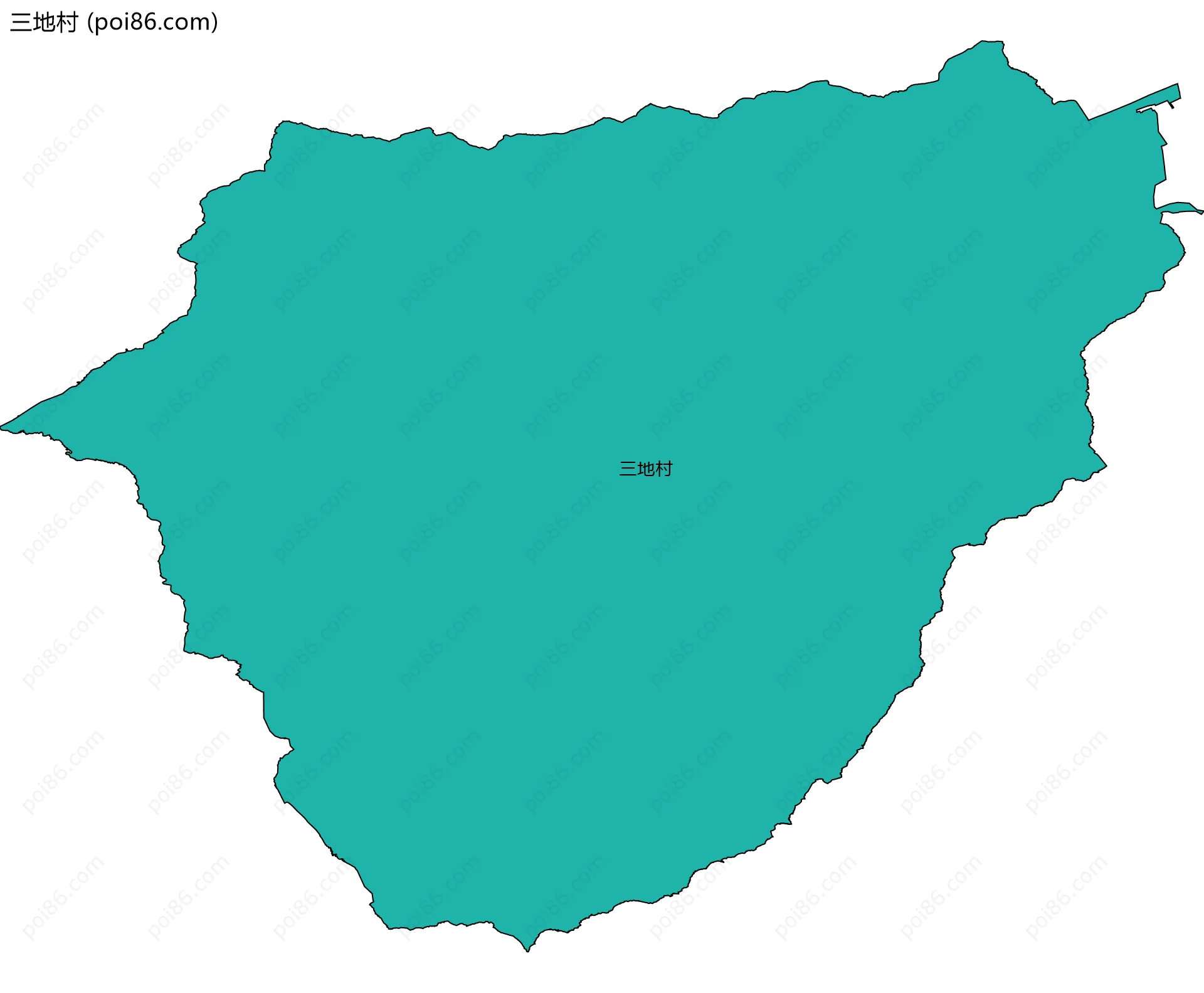 三地村边界地图