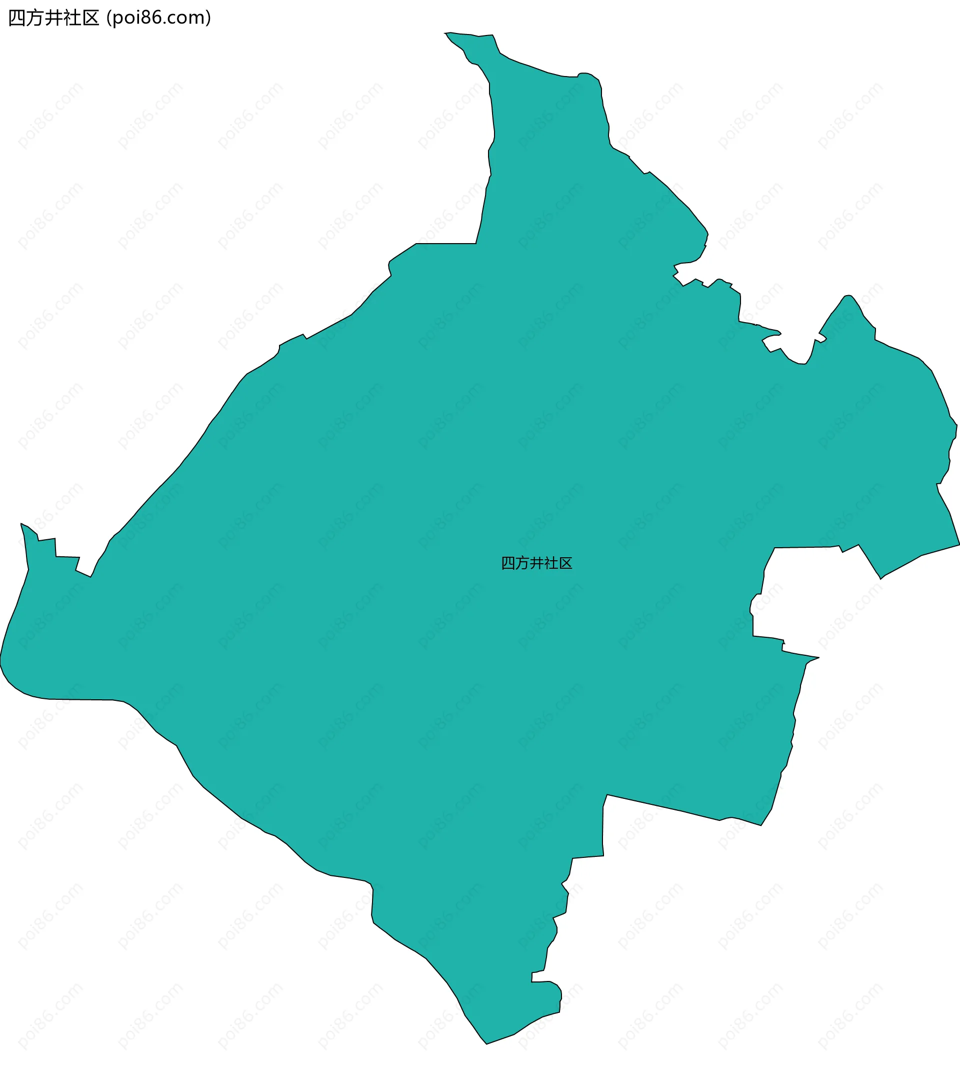 四方井社区边界地图