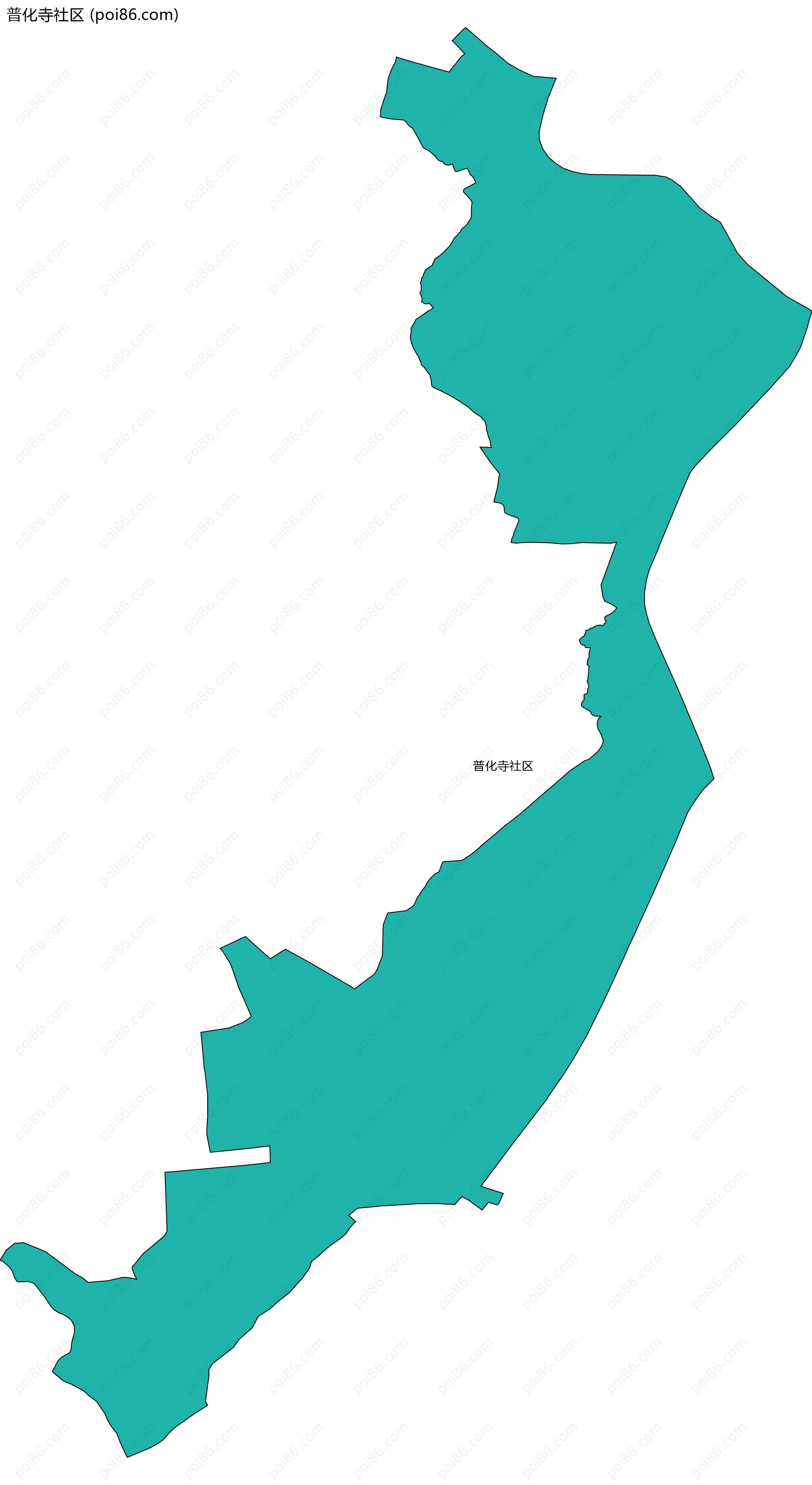 普化寺社区边界地图