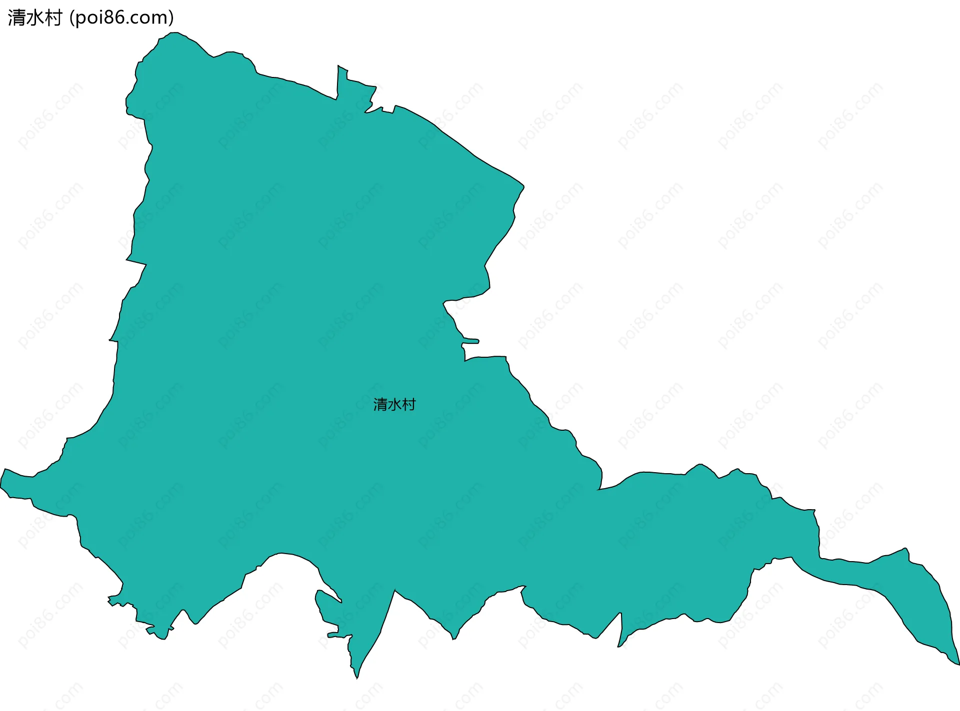 清水村边界地图