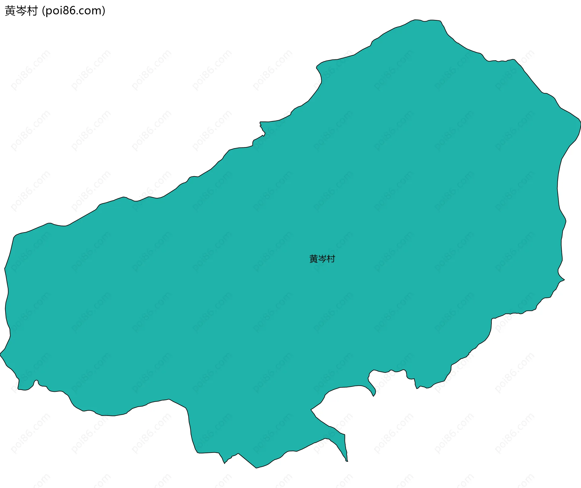 黄岑村边界地图