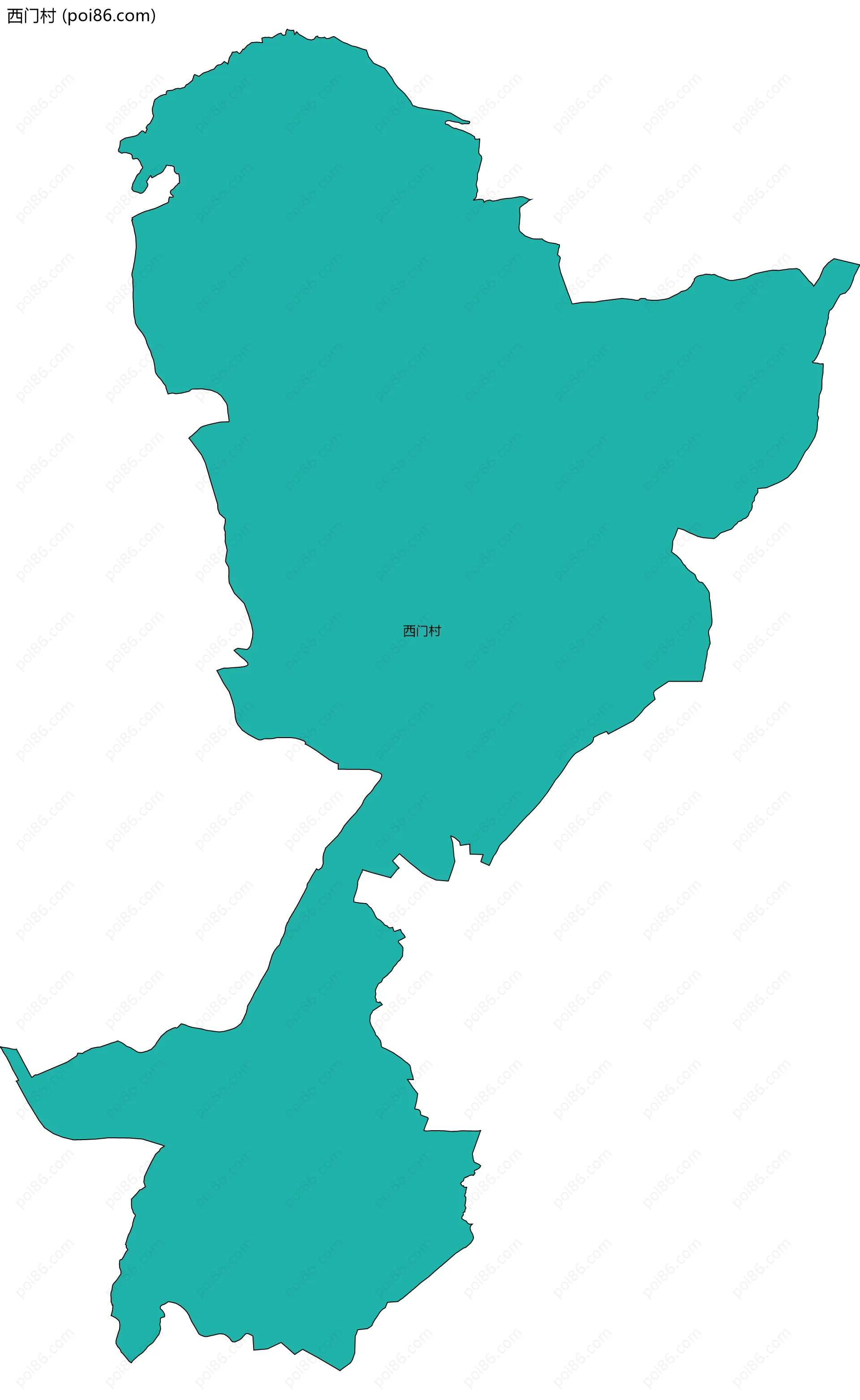 西门村边界地图