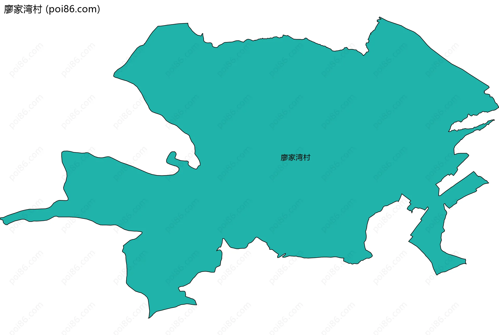 廖家湾村边界地图