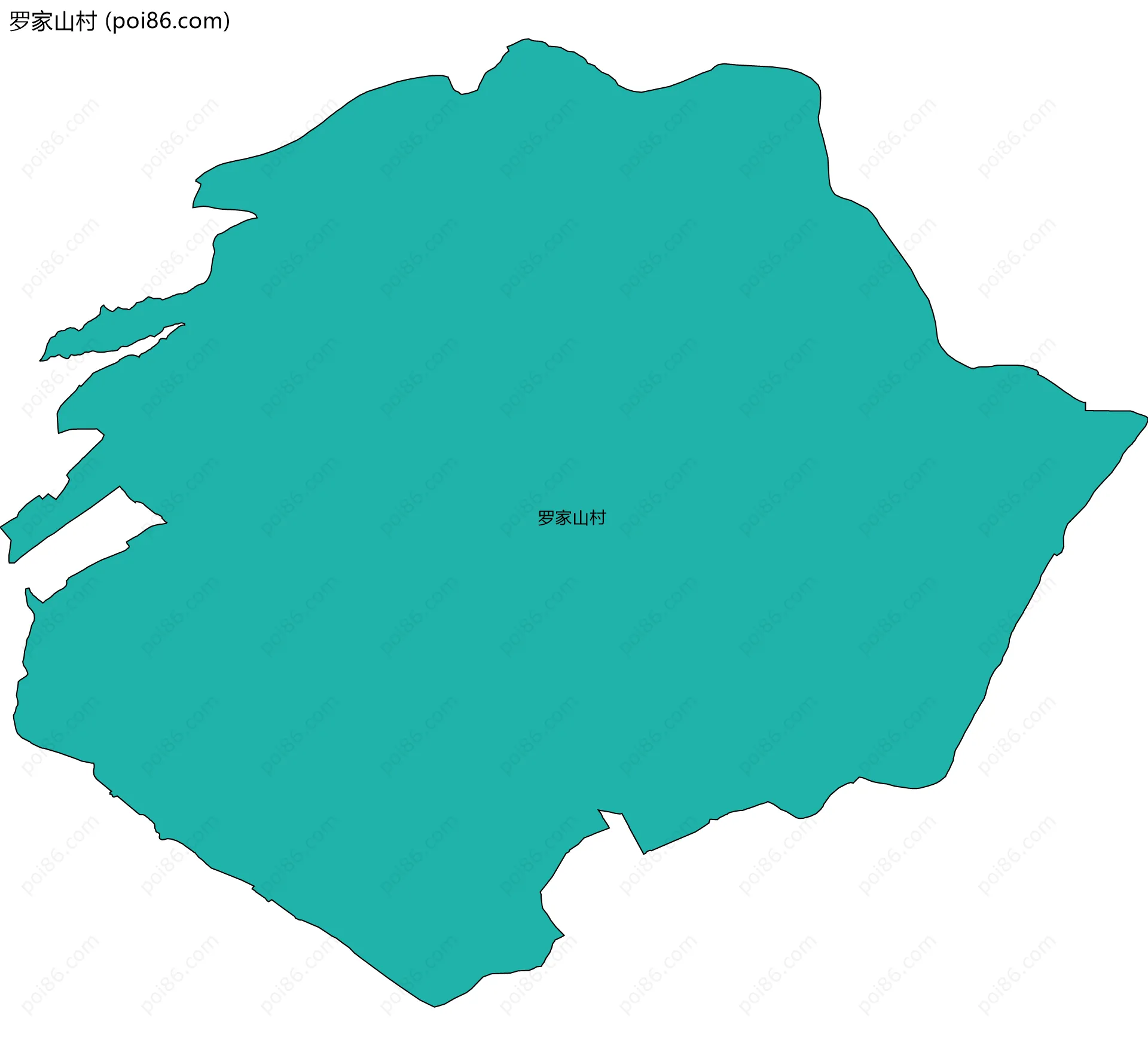 罗家山村边界地图