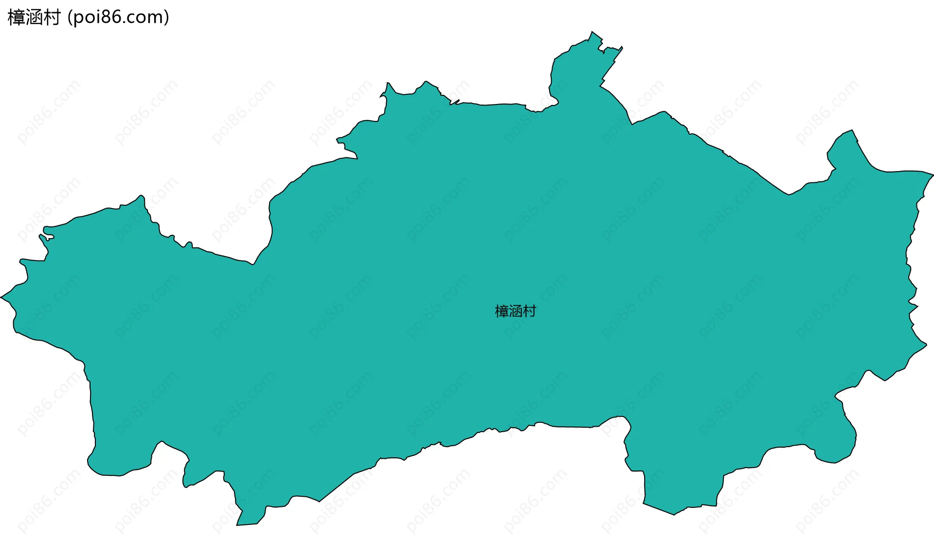 樟涵村边界地图