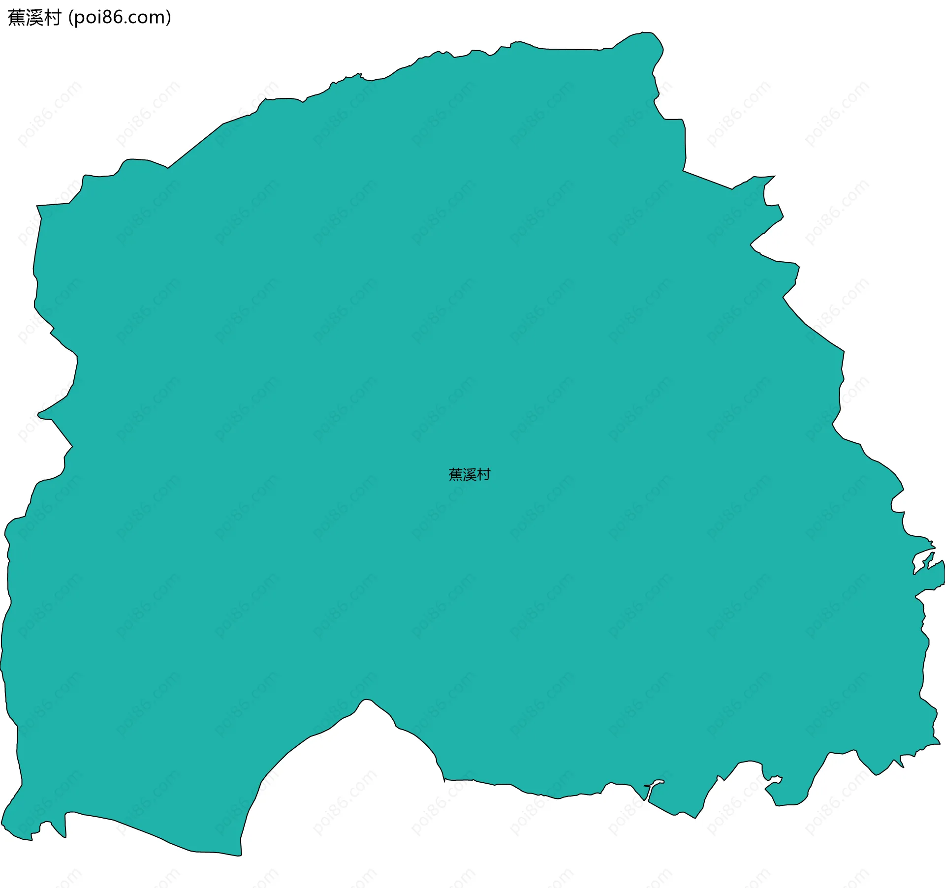 蕉溪村边界地图