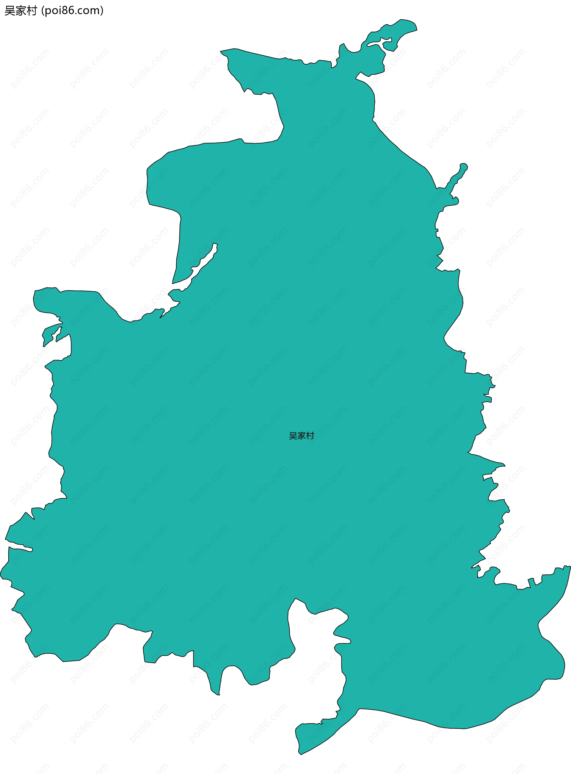 吴家村边界地图